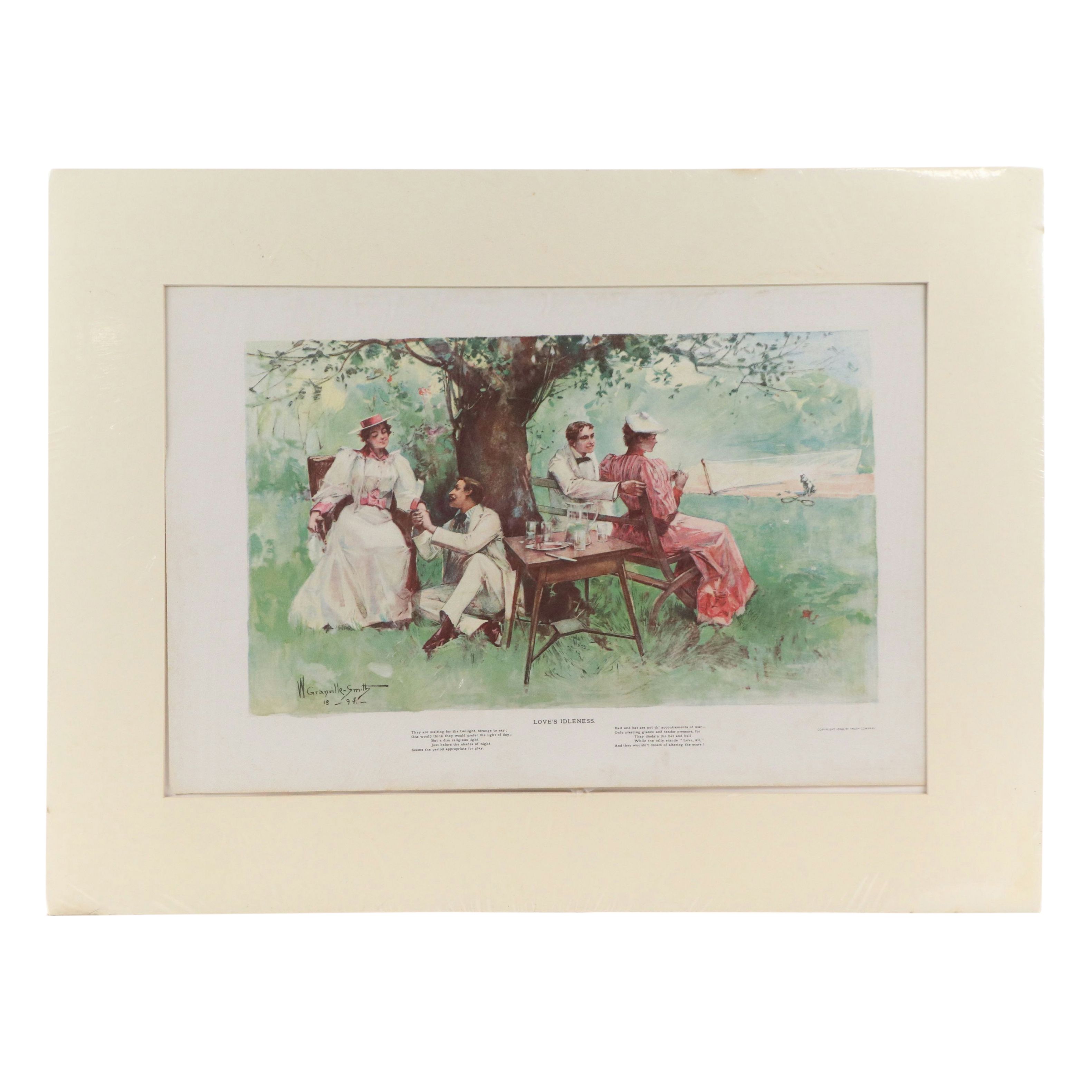 After Walter Granville-Smith "Love's Idleness" and More Relief Halftone Prints