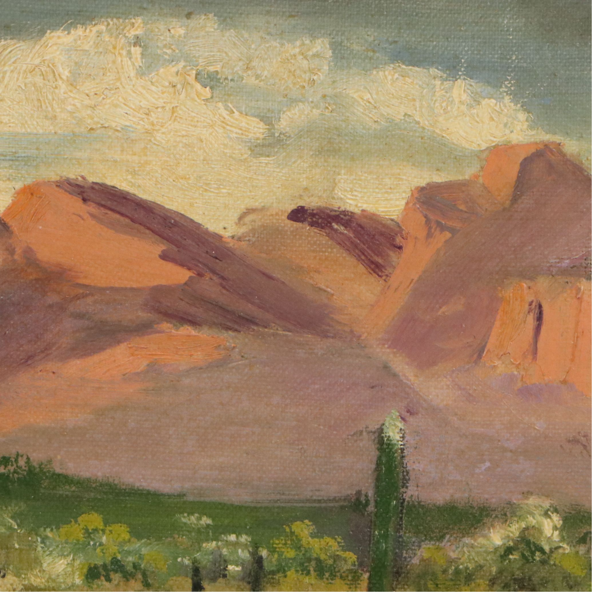 M. Bradford Desert Landscape Oil Painting, 20th Century