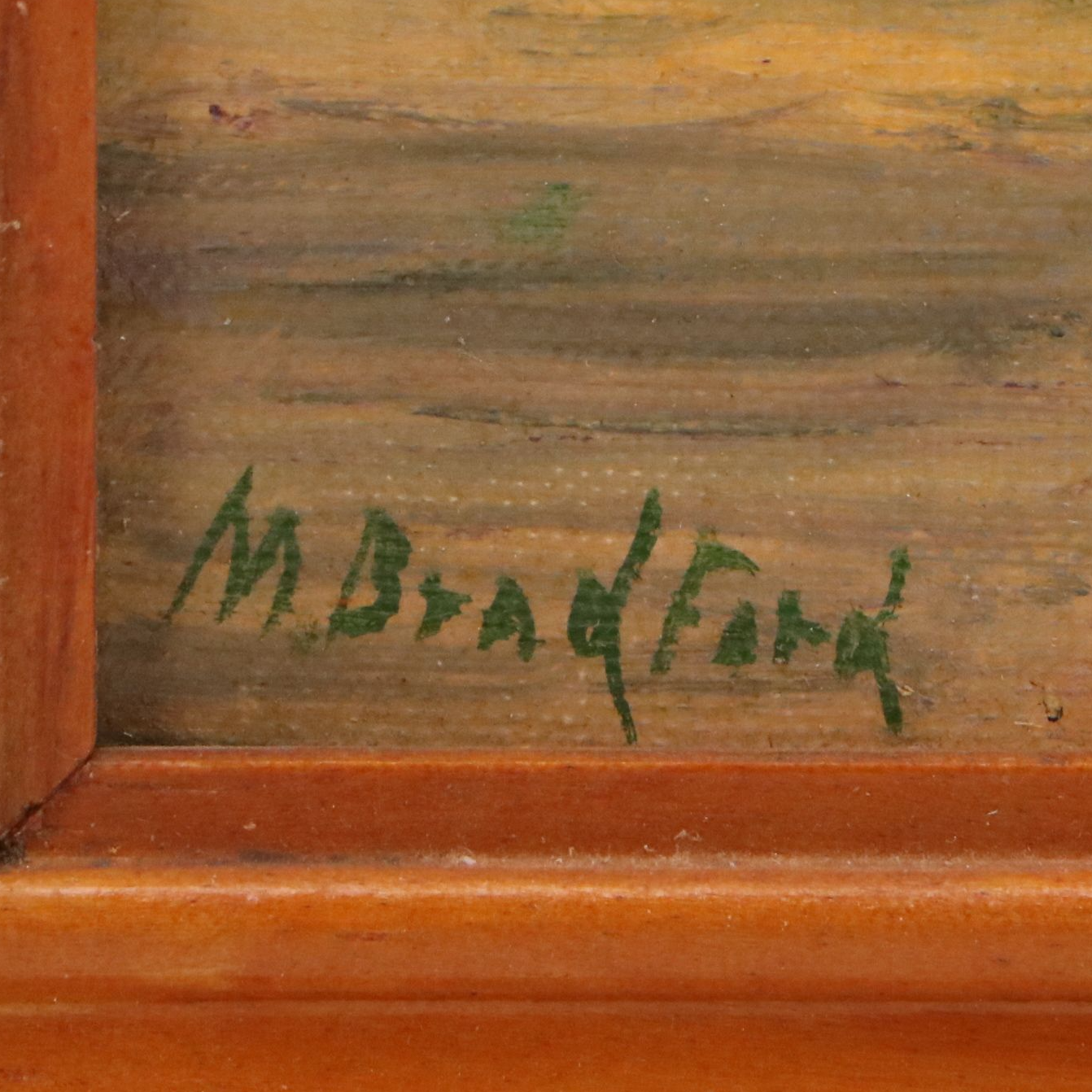 M. Bradford Desert Landscape Oil Painting, 20th Century