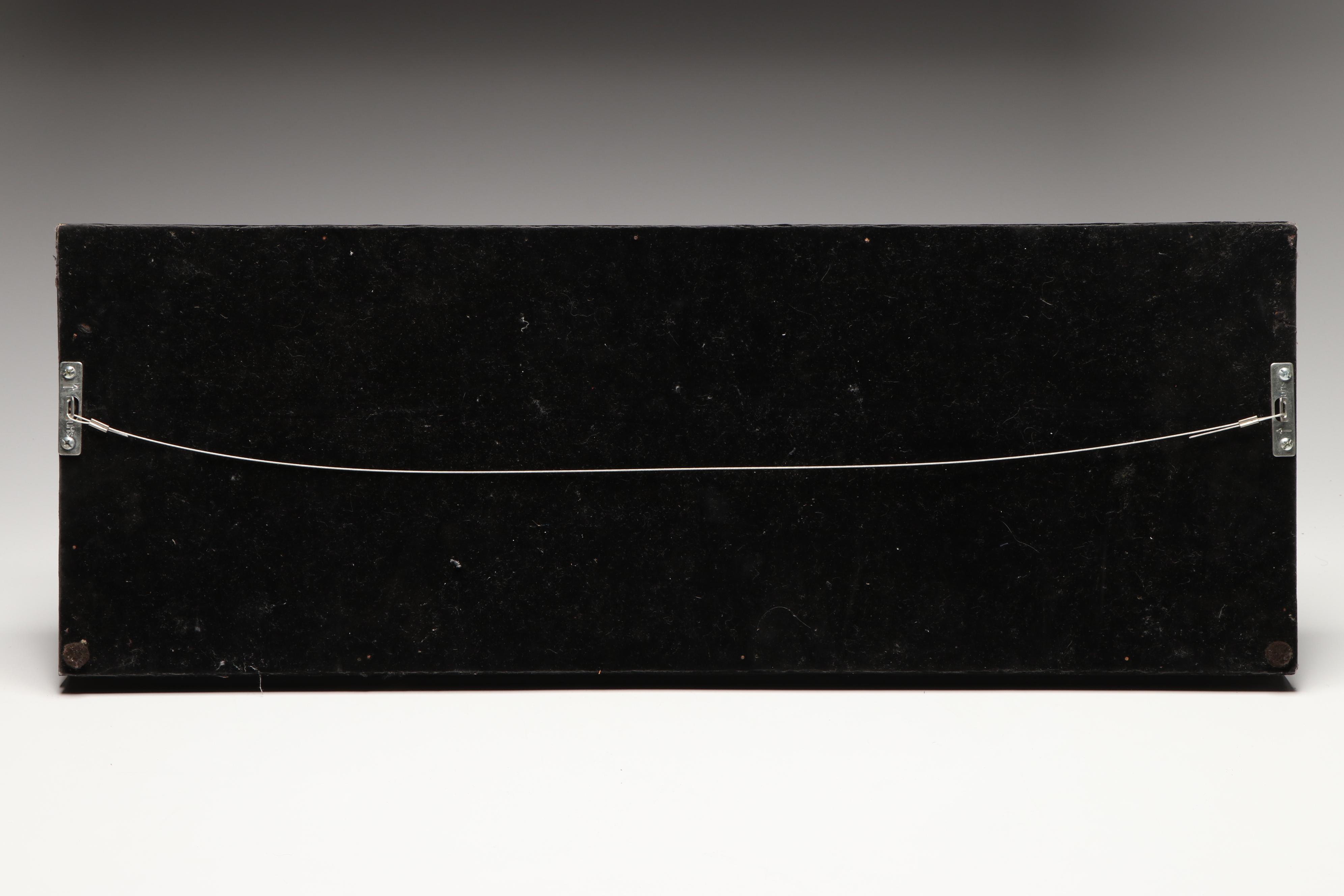 Chinese Porcelain Bowls in Wood Wall Hanging Display Case