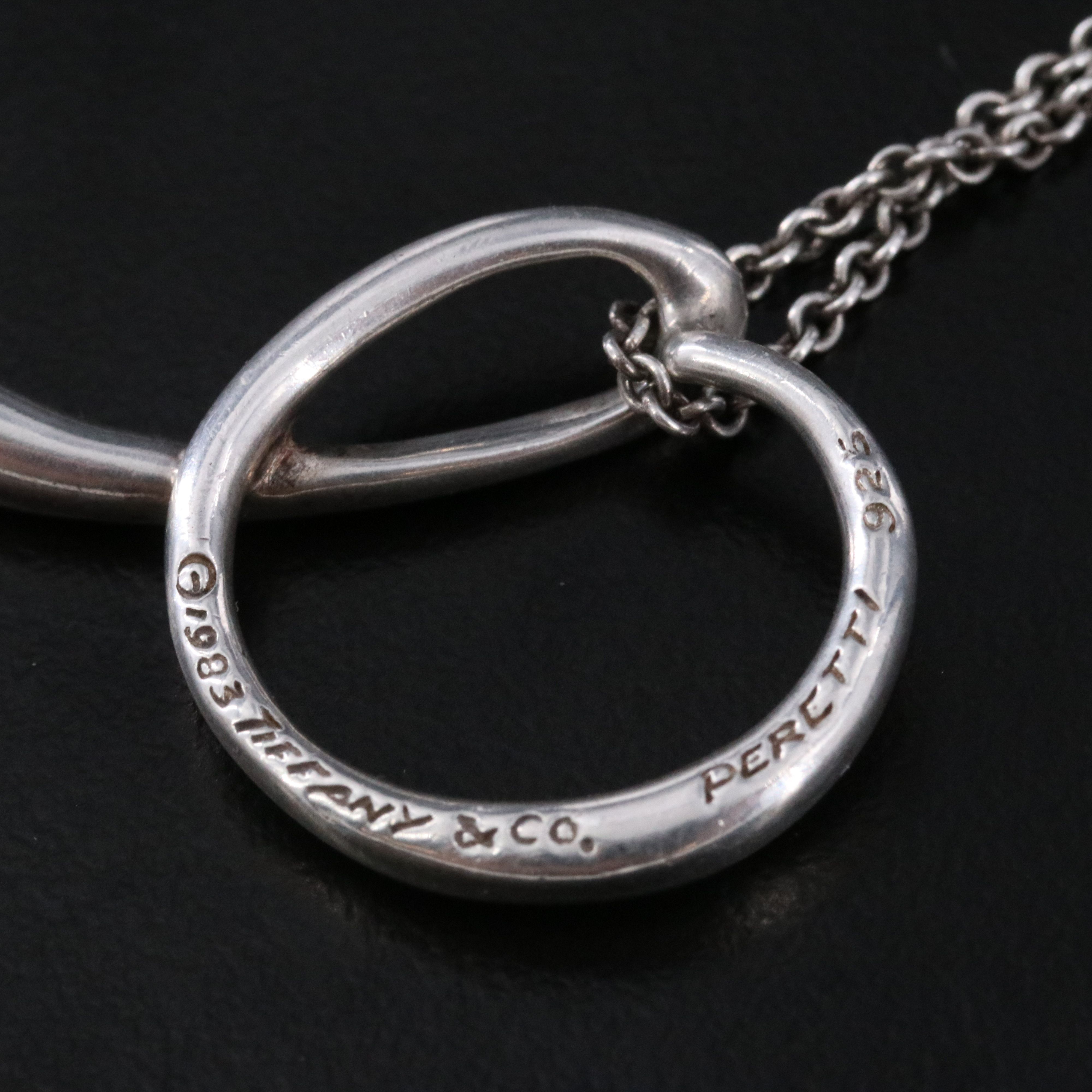 Elsa Peretti for Tiffany & Co. Sterling Alphabet "A" Pendant Necklace