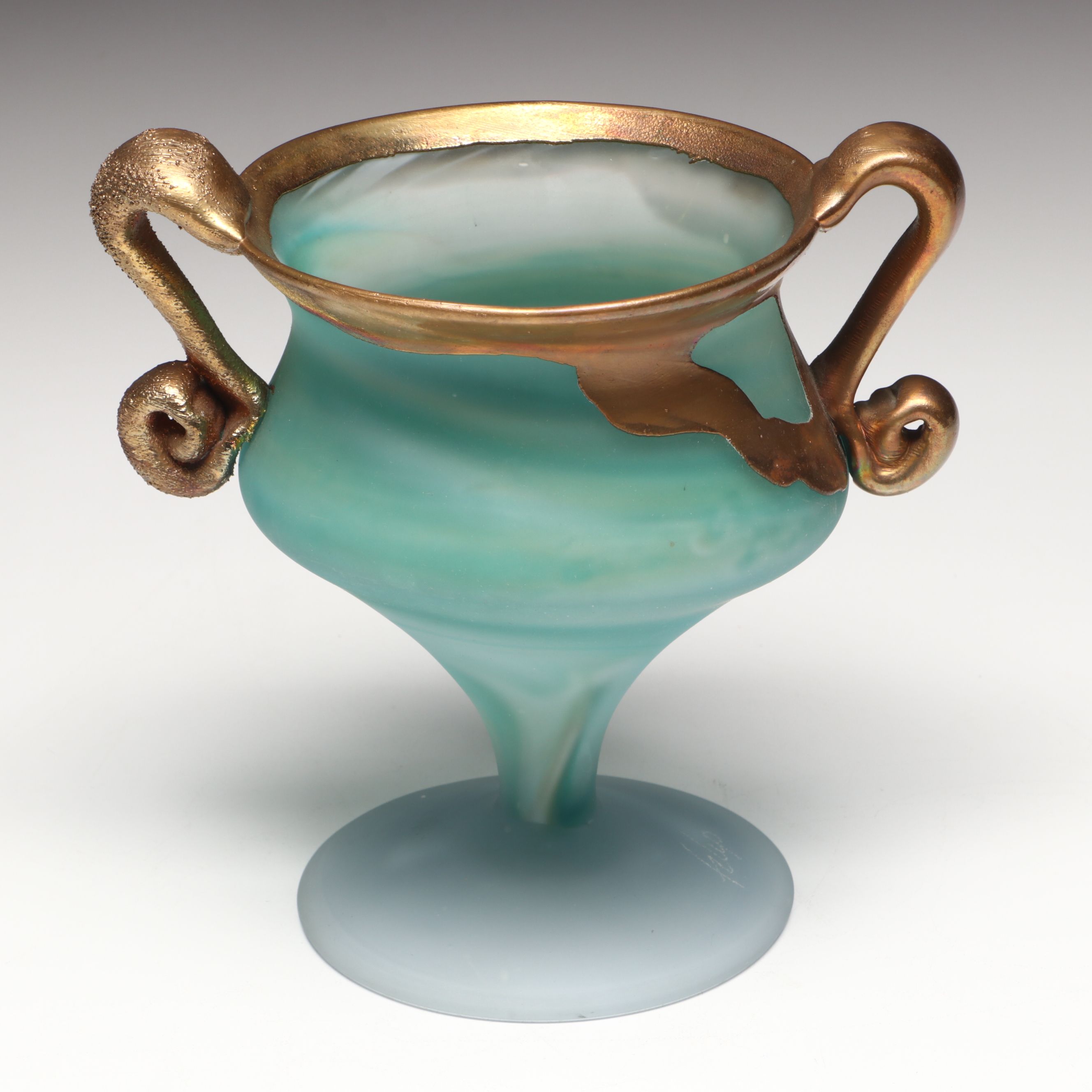 Romanian Valeriu Semenescu Pâte de Verre and Filip Ravert Art Glass Vessels