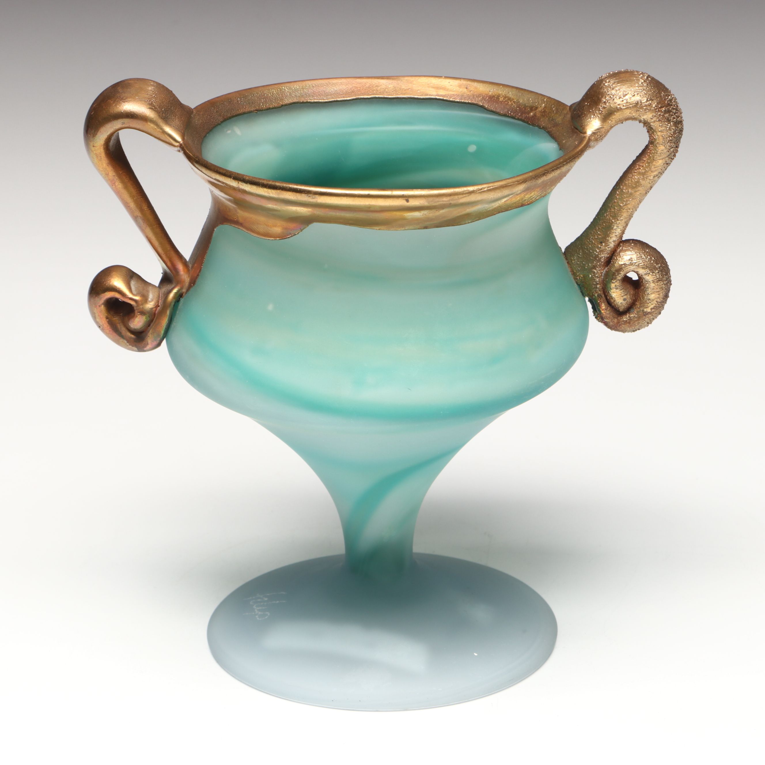 Romanian Valeriu Semenescu Pâte de Verre and Filip Ravert Art Glass Vessels