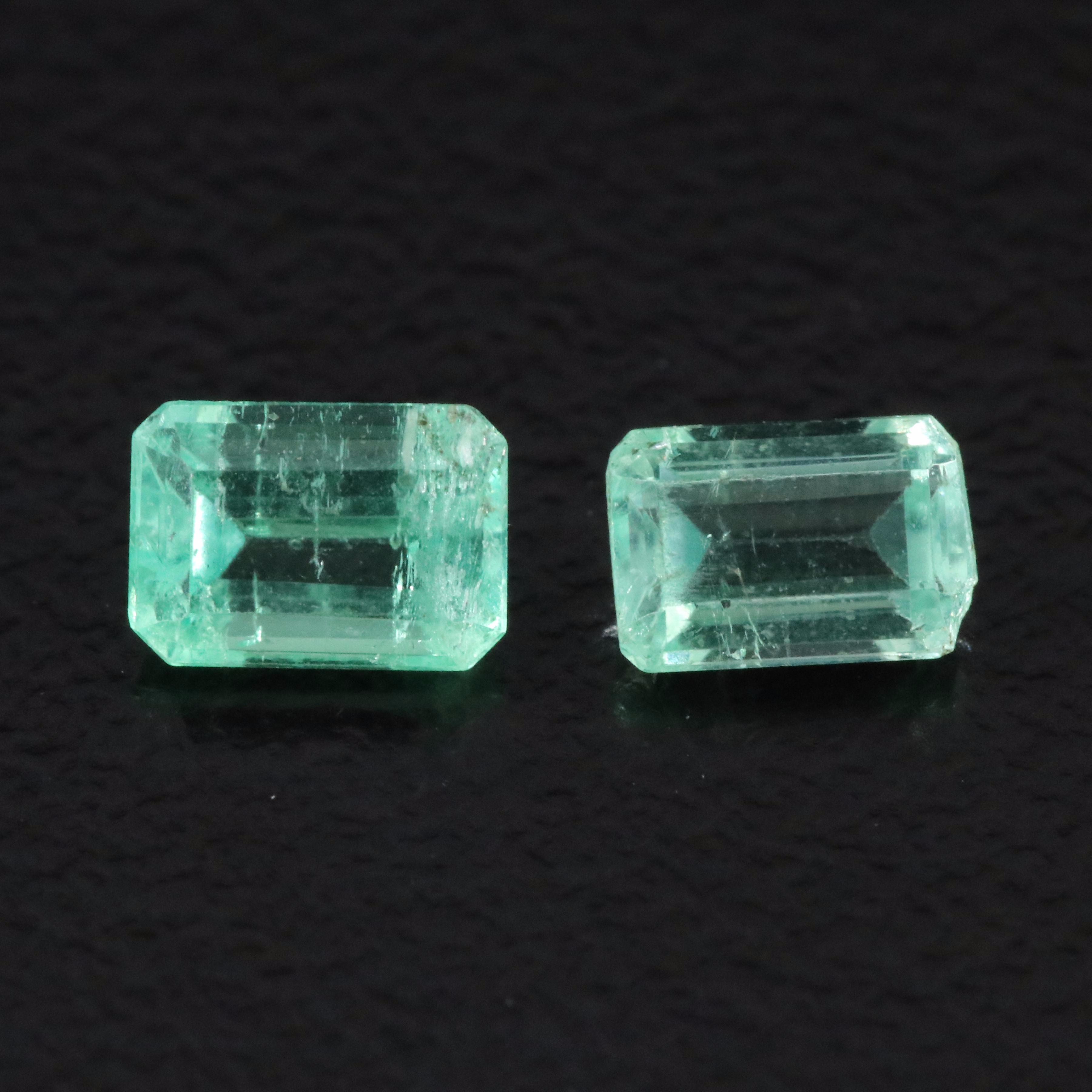 Loose 0.78 CTW Emerald Pair
