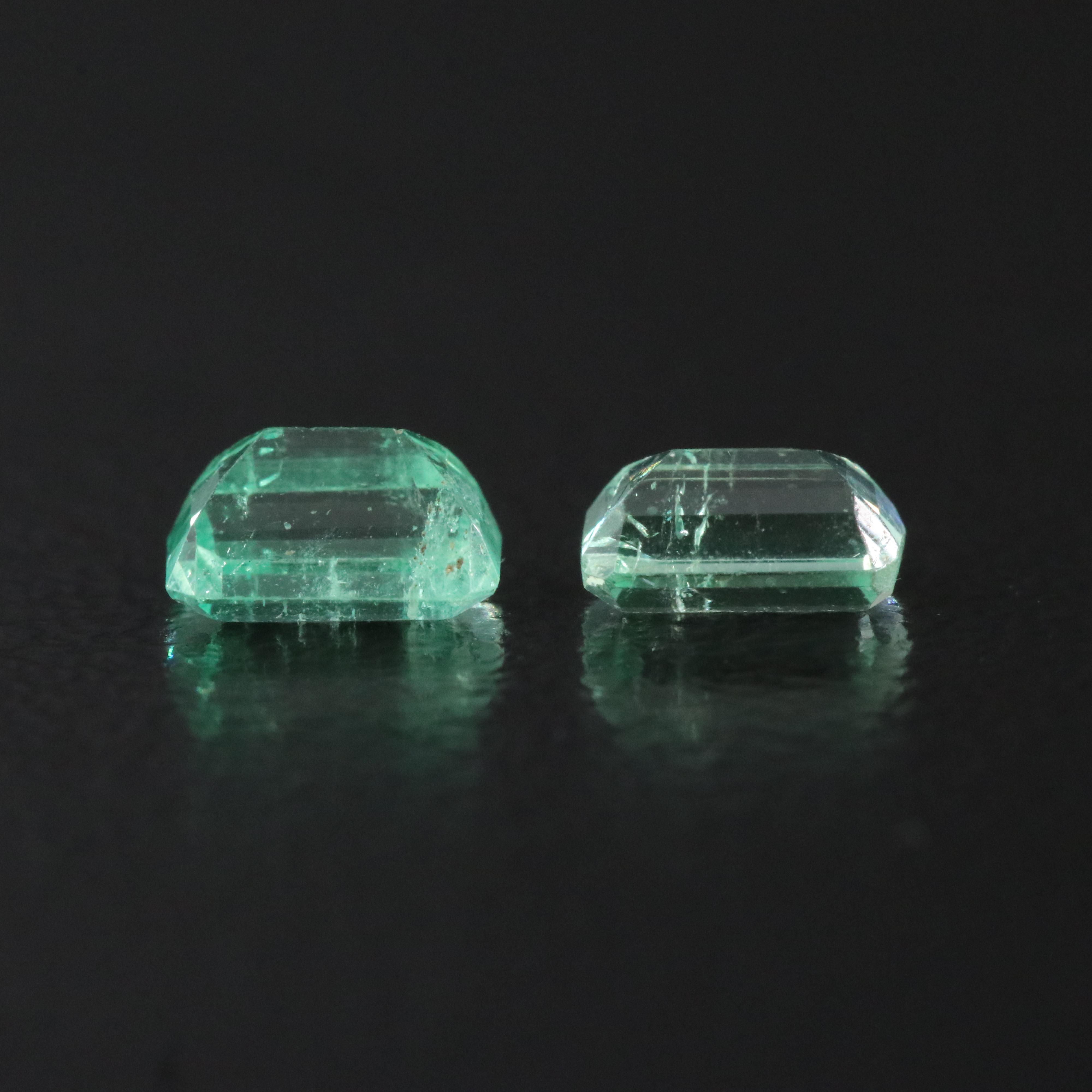 Loose 0.78 CTW Emerald Pair