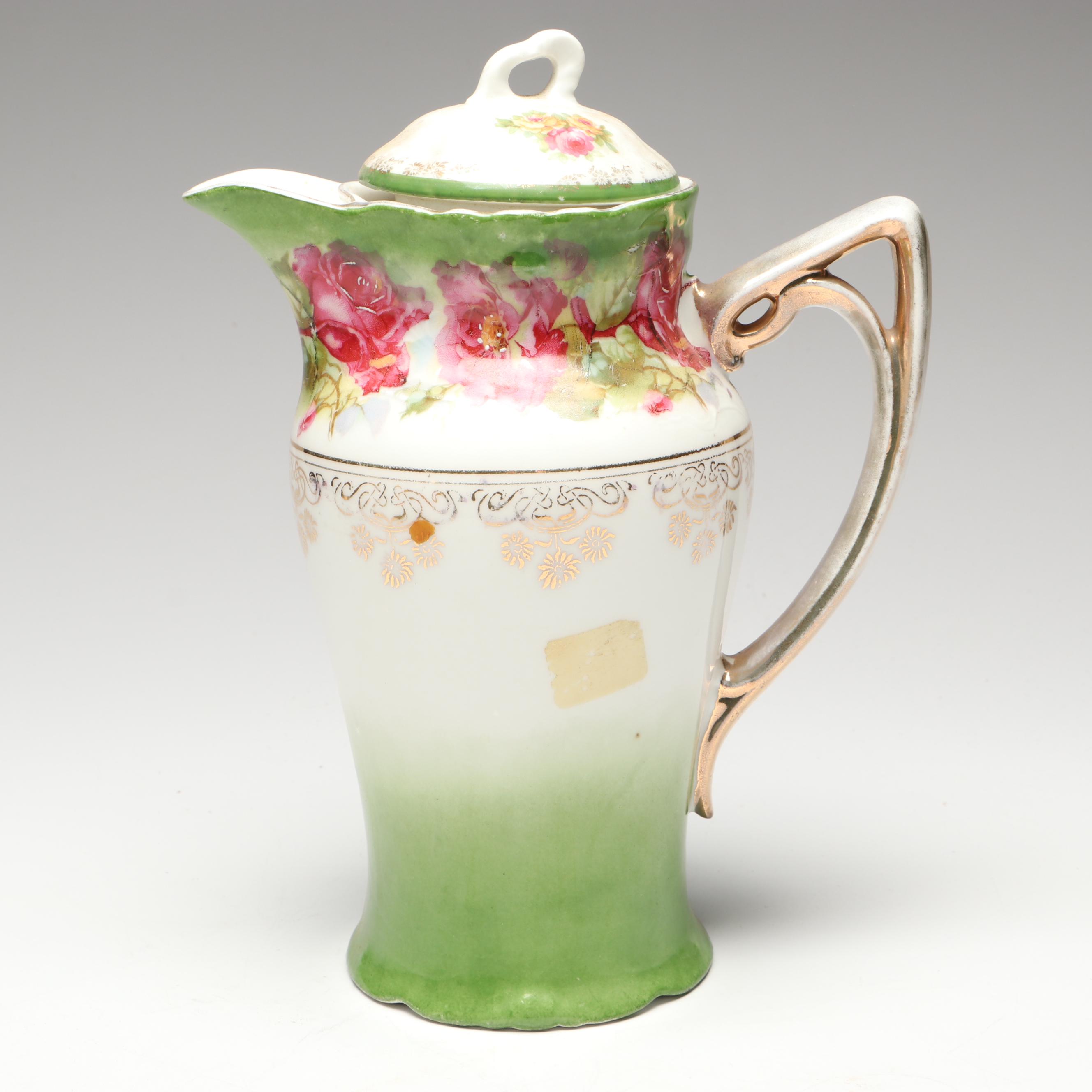 Noritake Floral Moriage Bone China Vase with Other Floral Porcelain Teapots