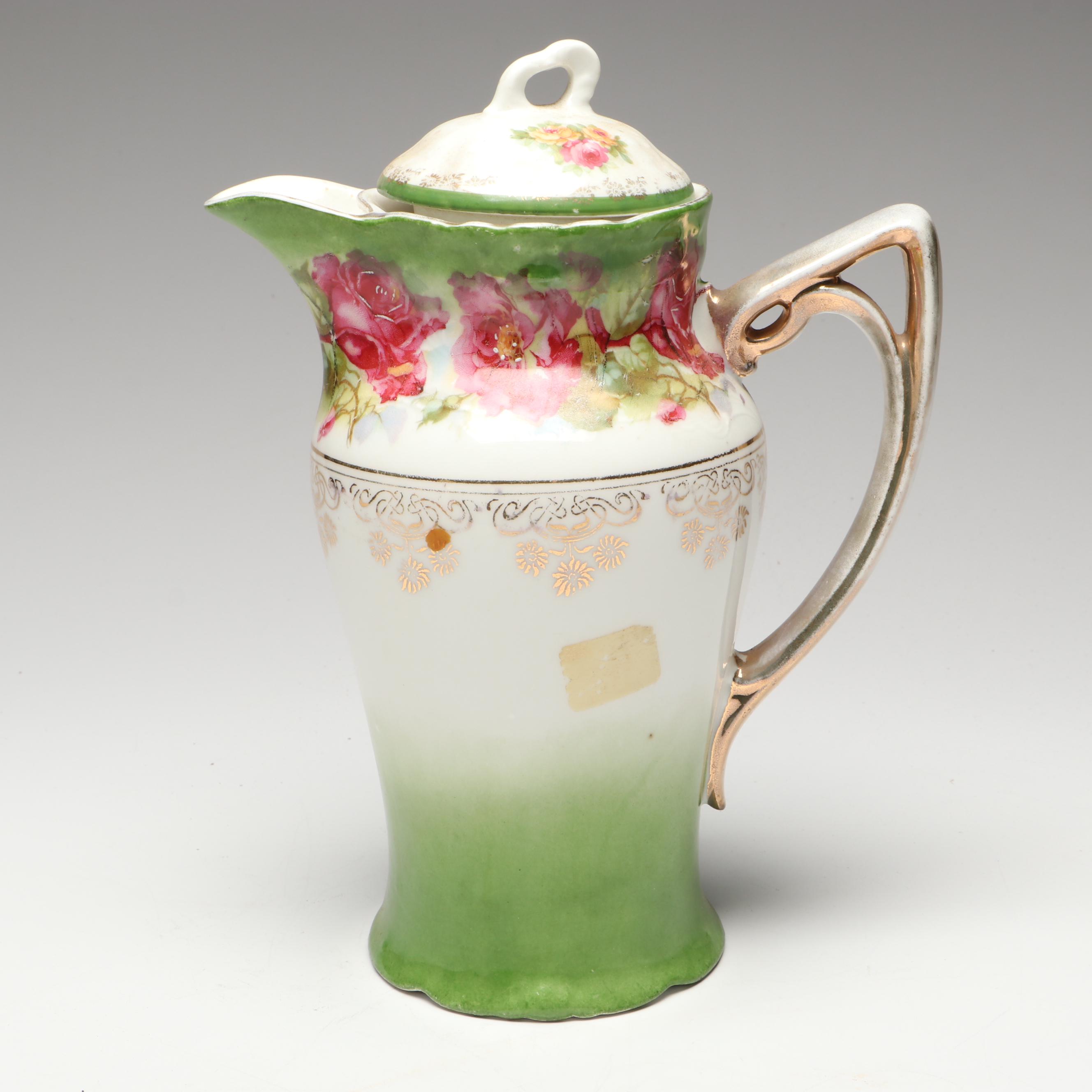 Noritake Floral Moriage Bone China Vase with Other Floral Porcelain Teapots