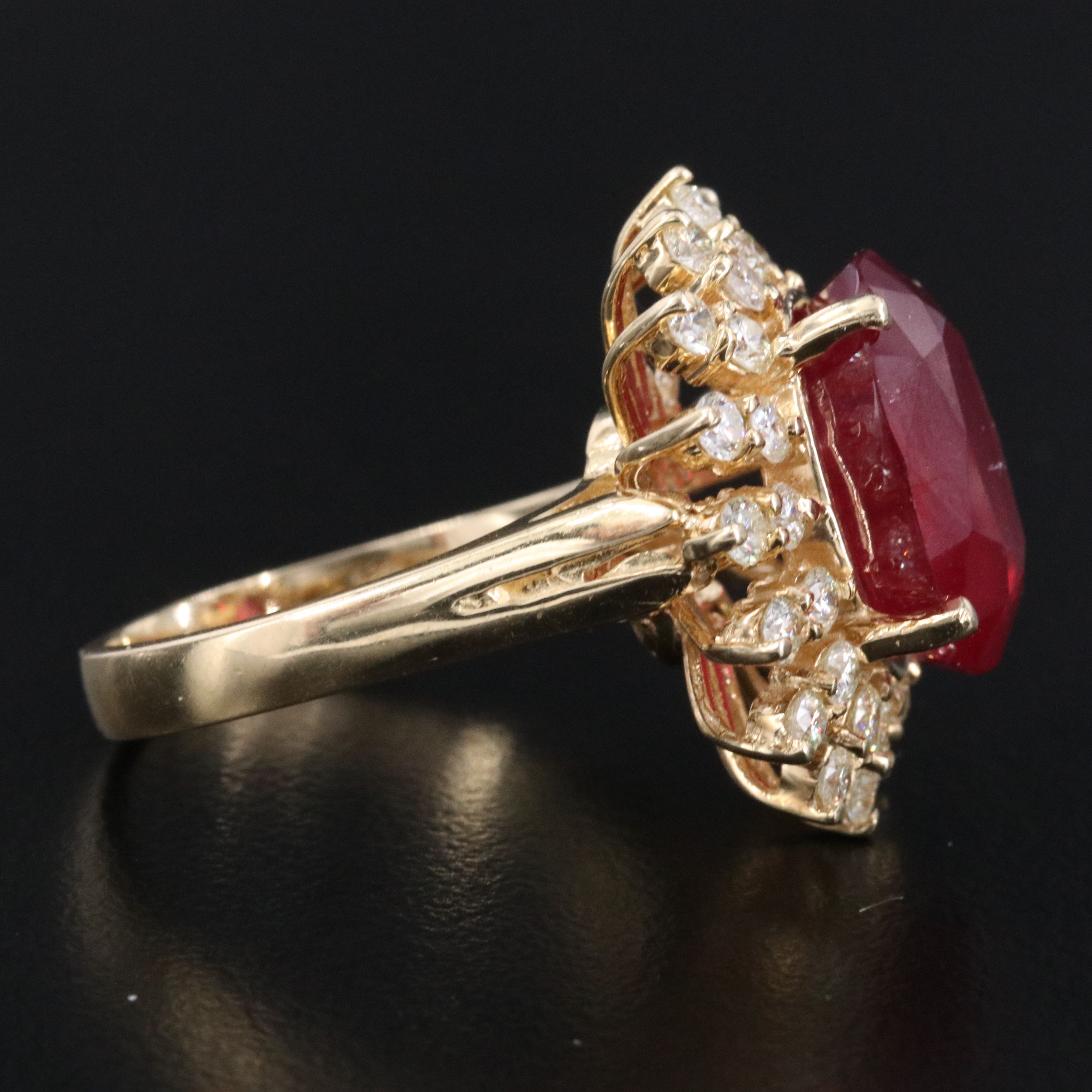 14K Filled Corundum and 1.01 CTW Diamond Ring