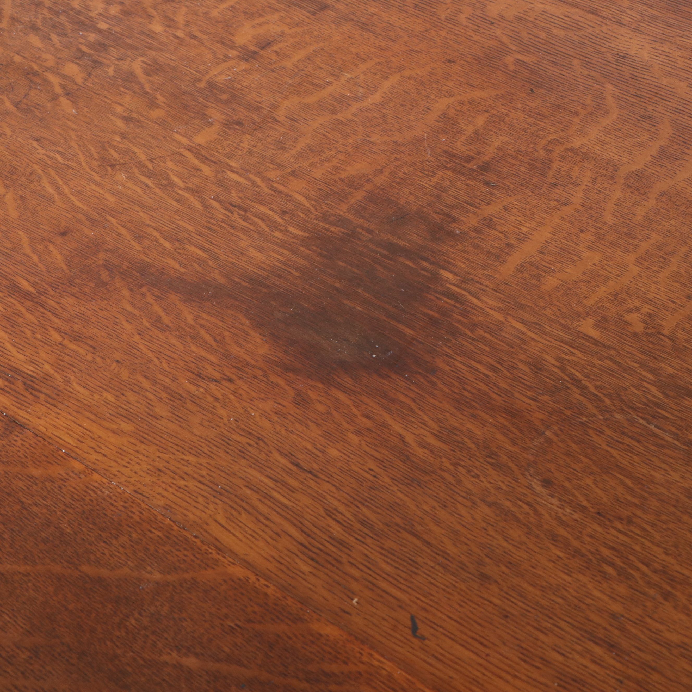 American Renaissance Revival Oak Library Table, Late 19th/Early 20th Century