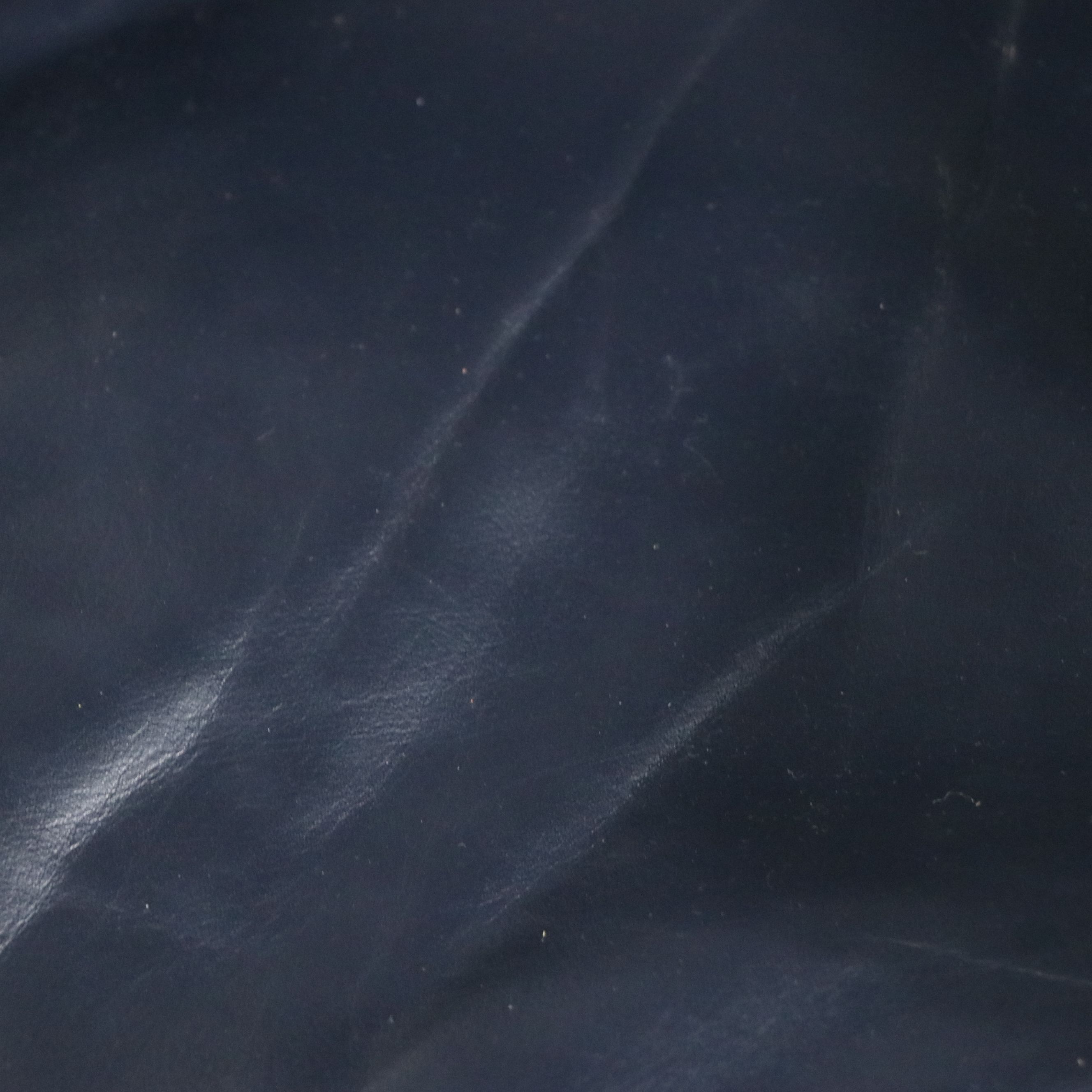 Leathercraft Inc. Chippendale Style Navy Leather Wingback Chair