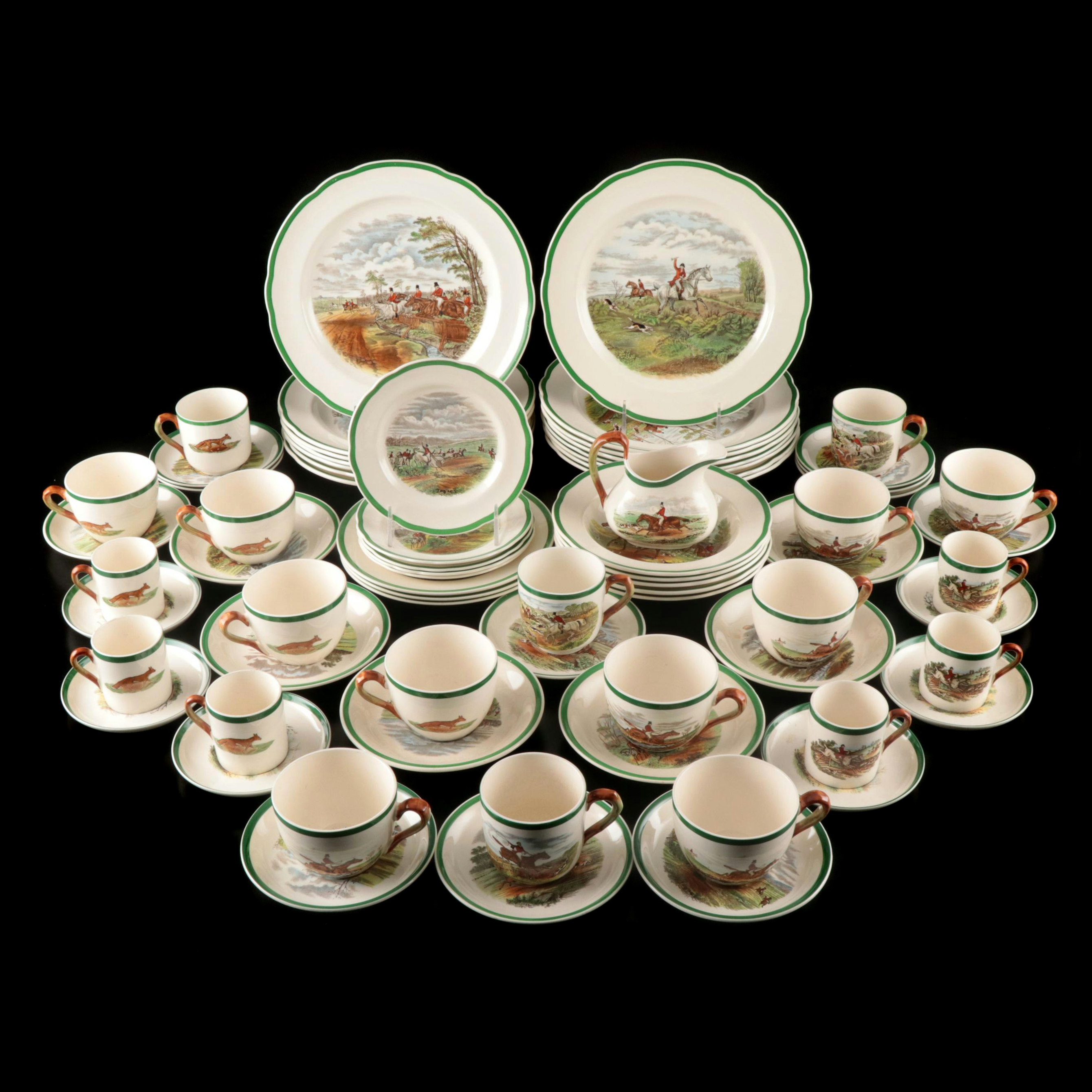 Copeland Spode "Herring Hunt" Bone China Dinnerware, 1948-2005