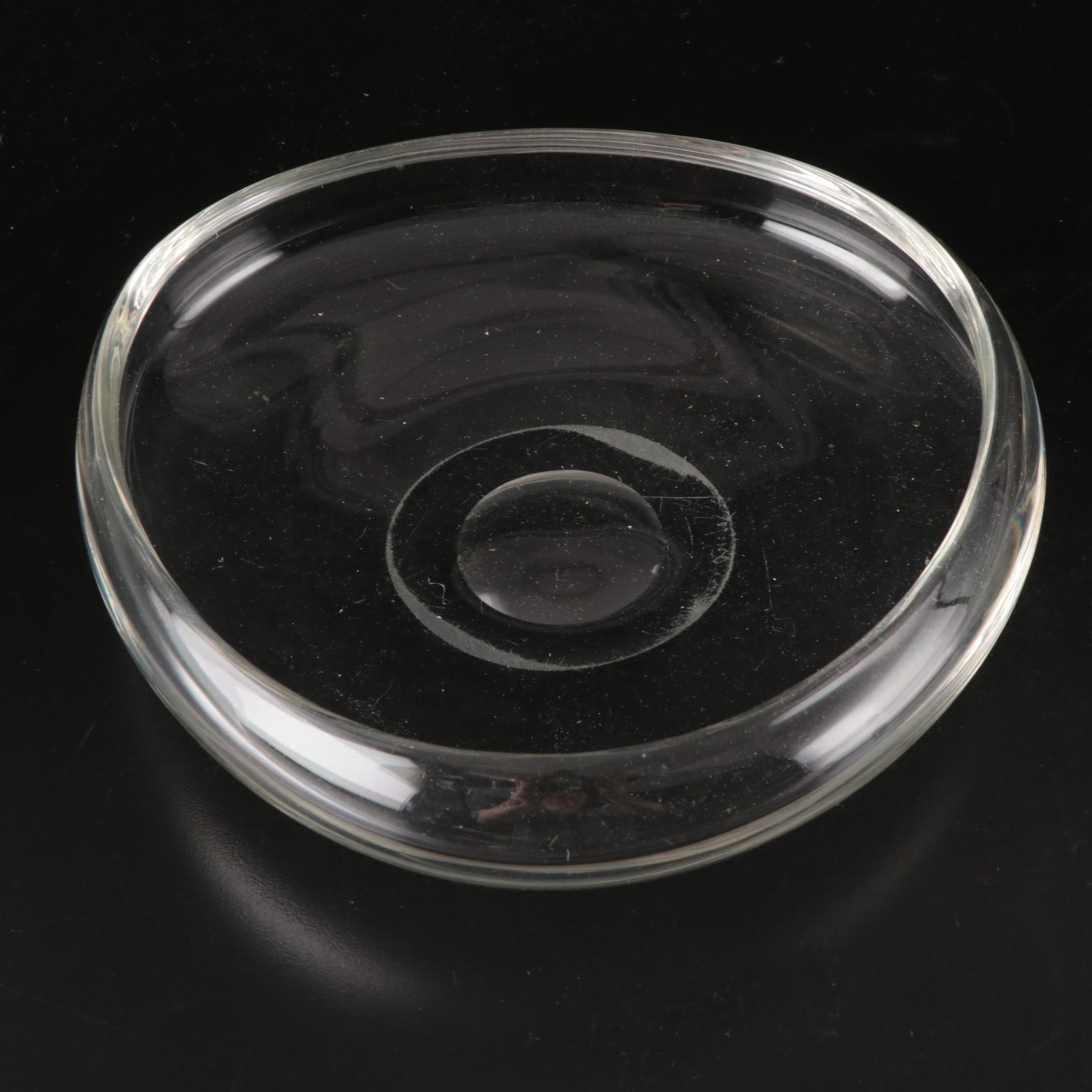 Handblown Glass Candy with Free Form Dish