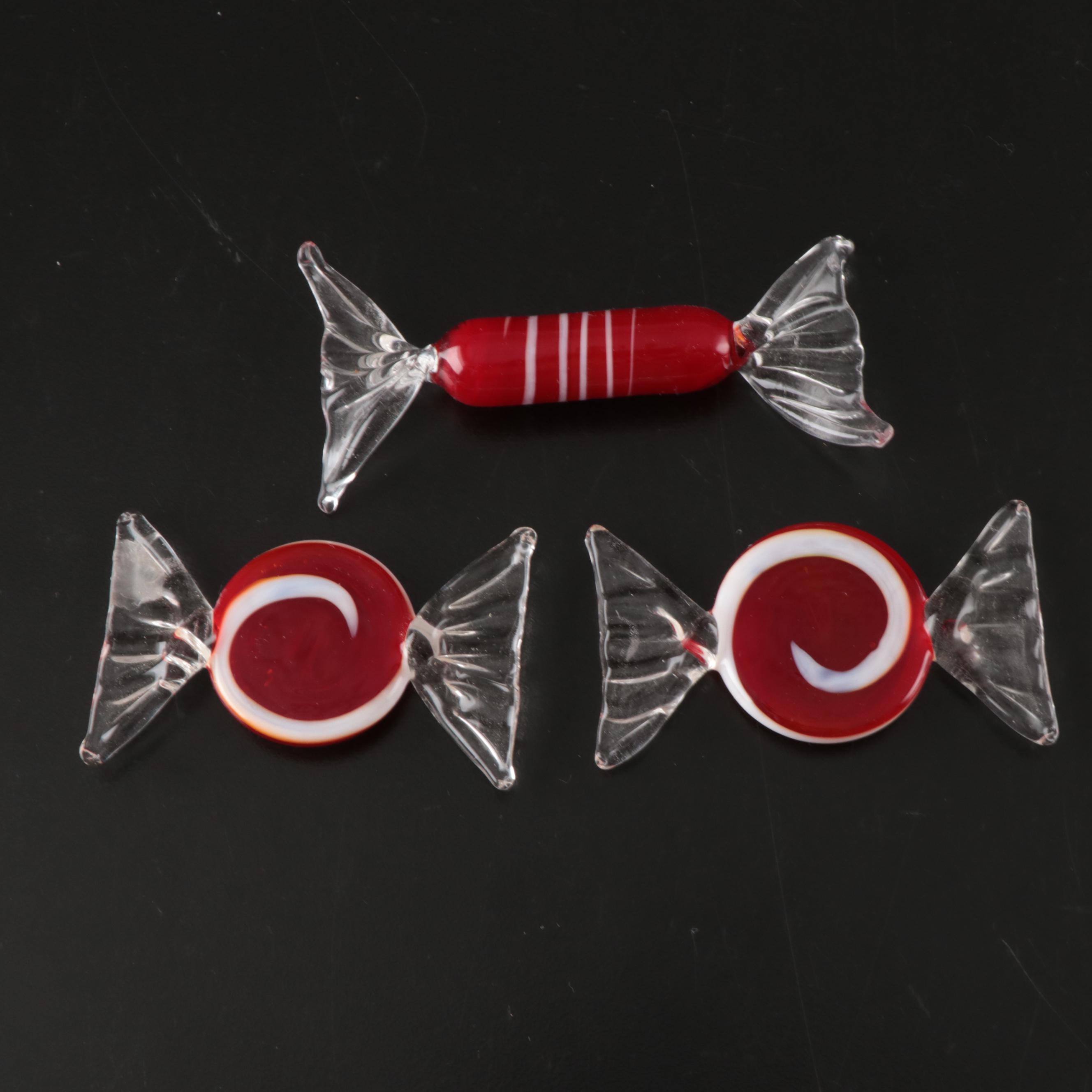 Handblown Glass Candy with Free Form Dish