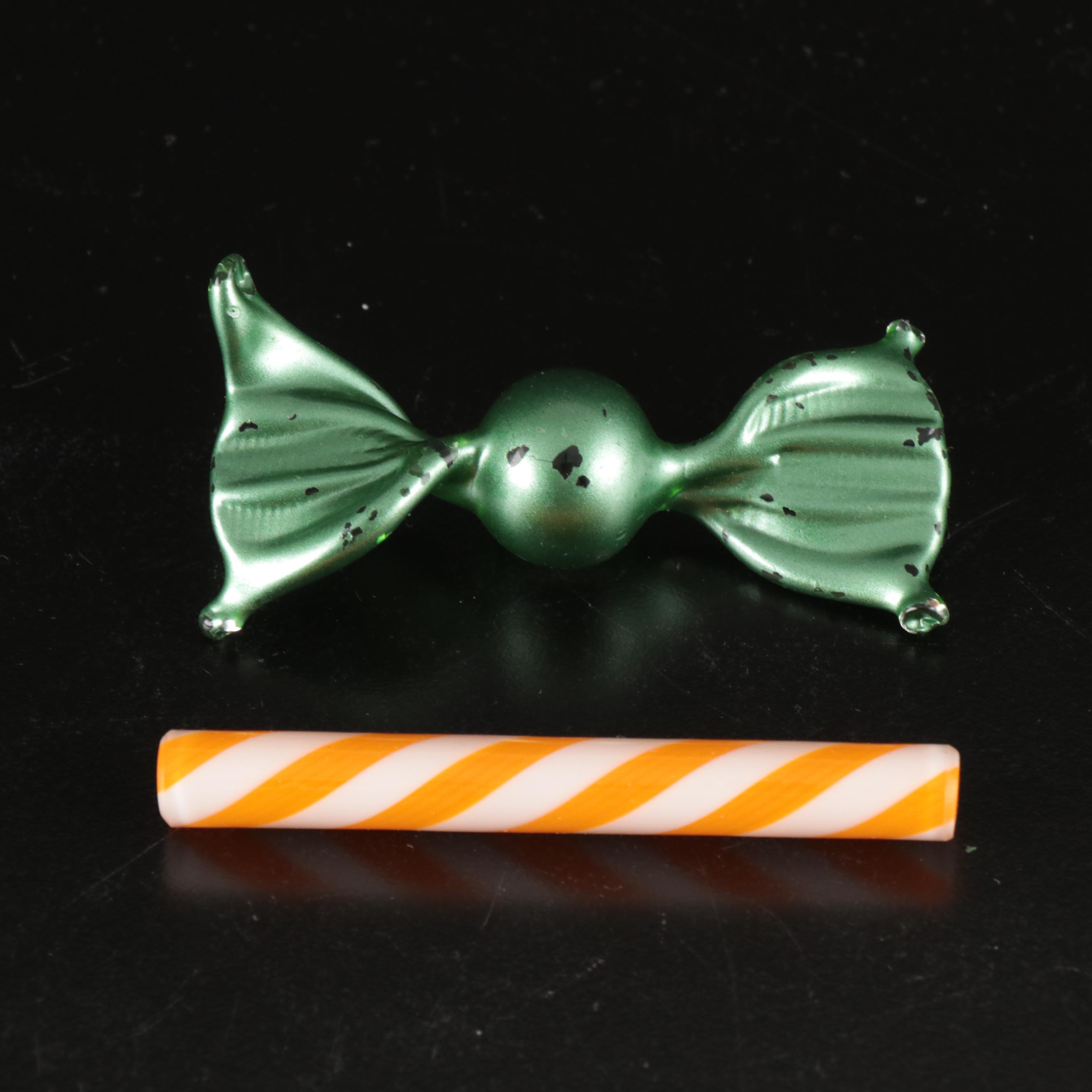 Handblown Glass Candy with Free Form Dish