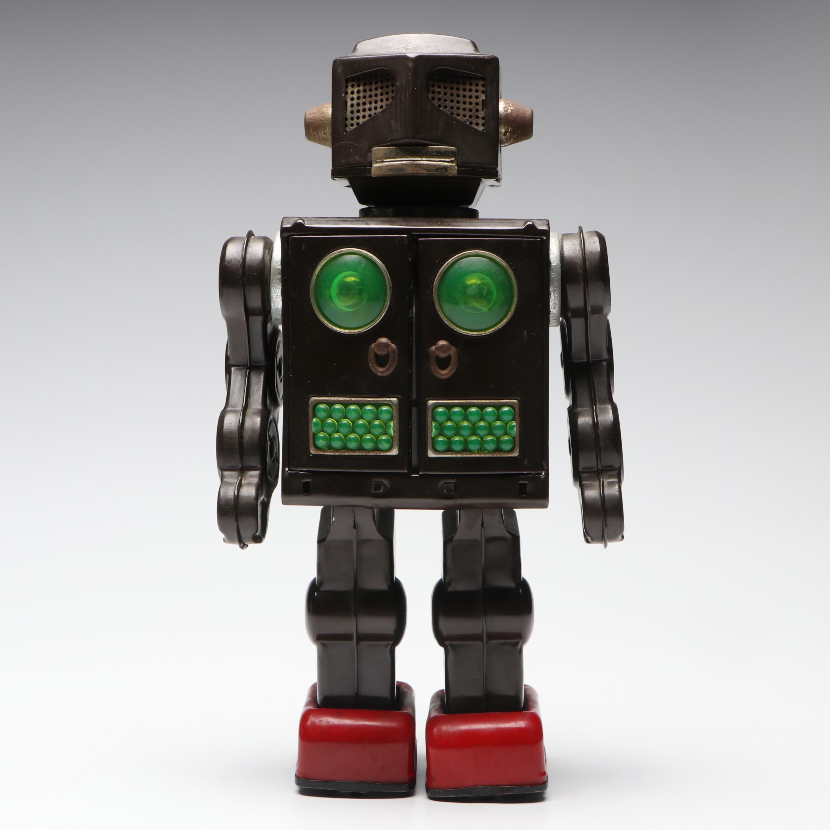 Vintage Horikawa "Attacking Martian" Battery Operated Metal Robot Toy