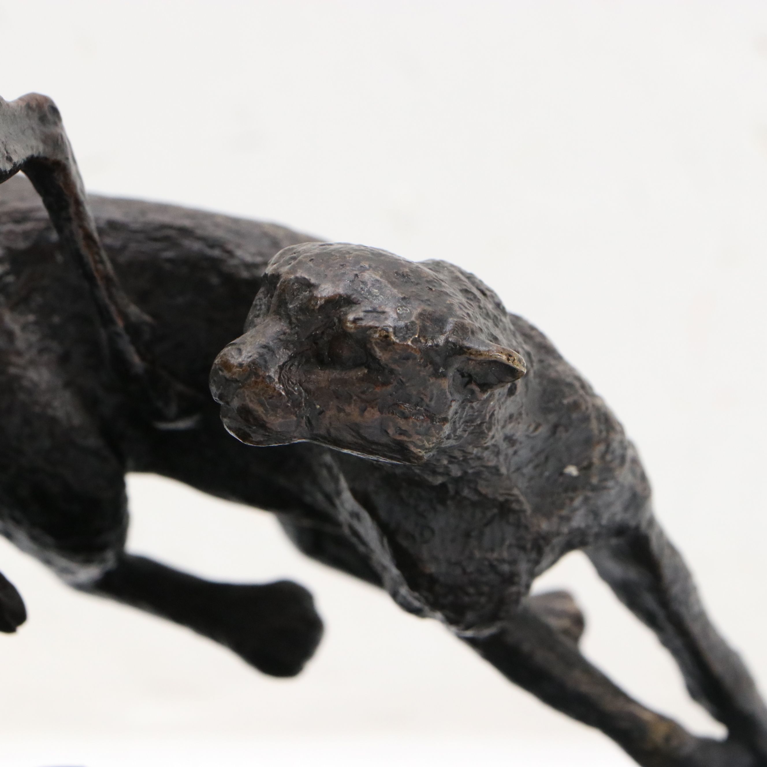 Gorham Founders Patinated Cast Bronze Sculpture "Cheetah & Gazelle," 1994