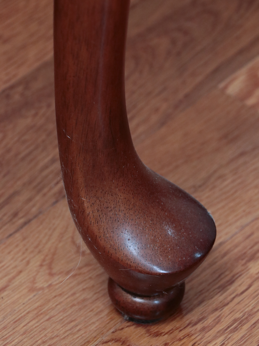 Queen Anne Style Cherry Two-Drawer Console Table, Late 20th Century