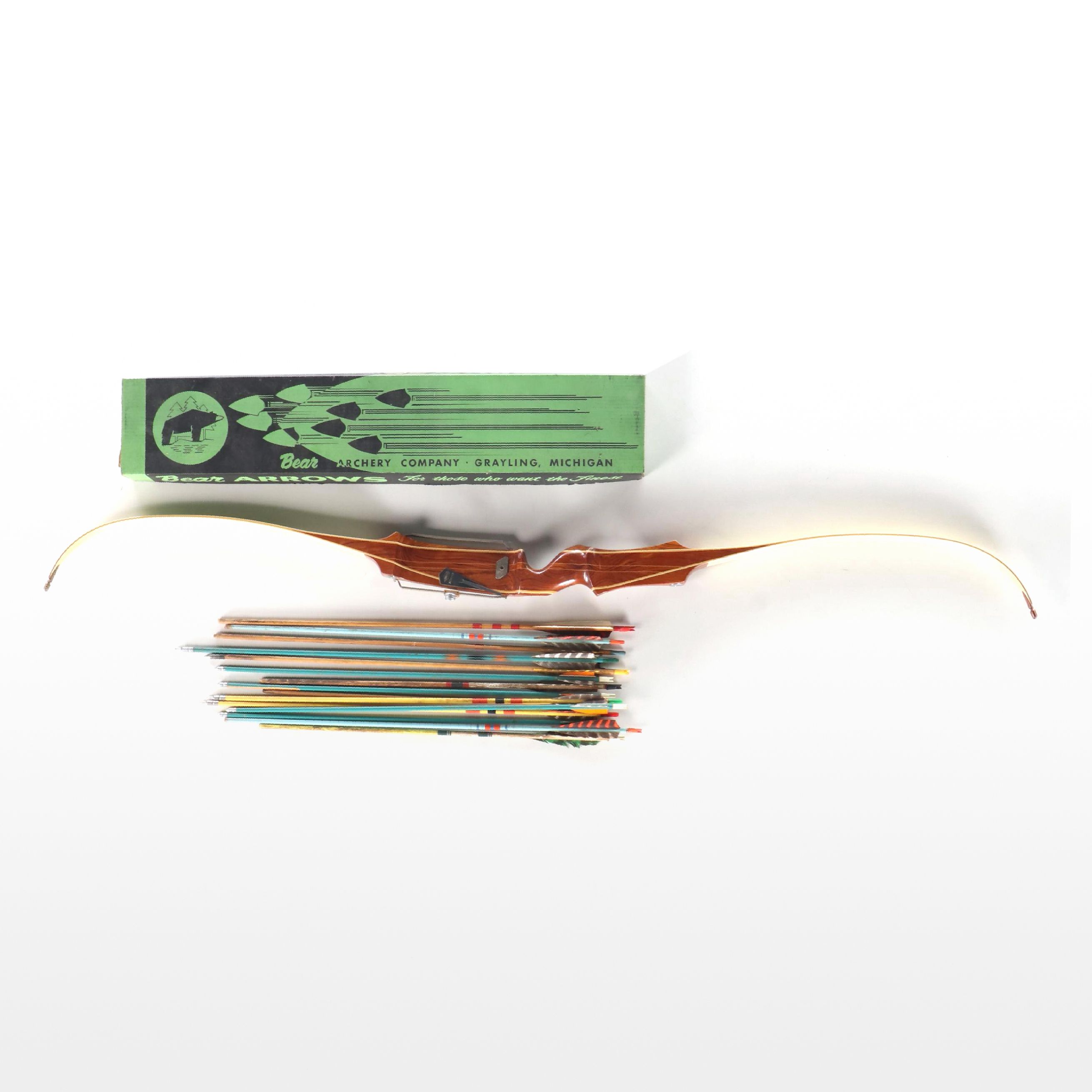 Pro Hoyt Laminated Bow and Vintage Wooden Arrows