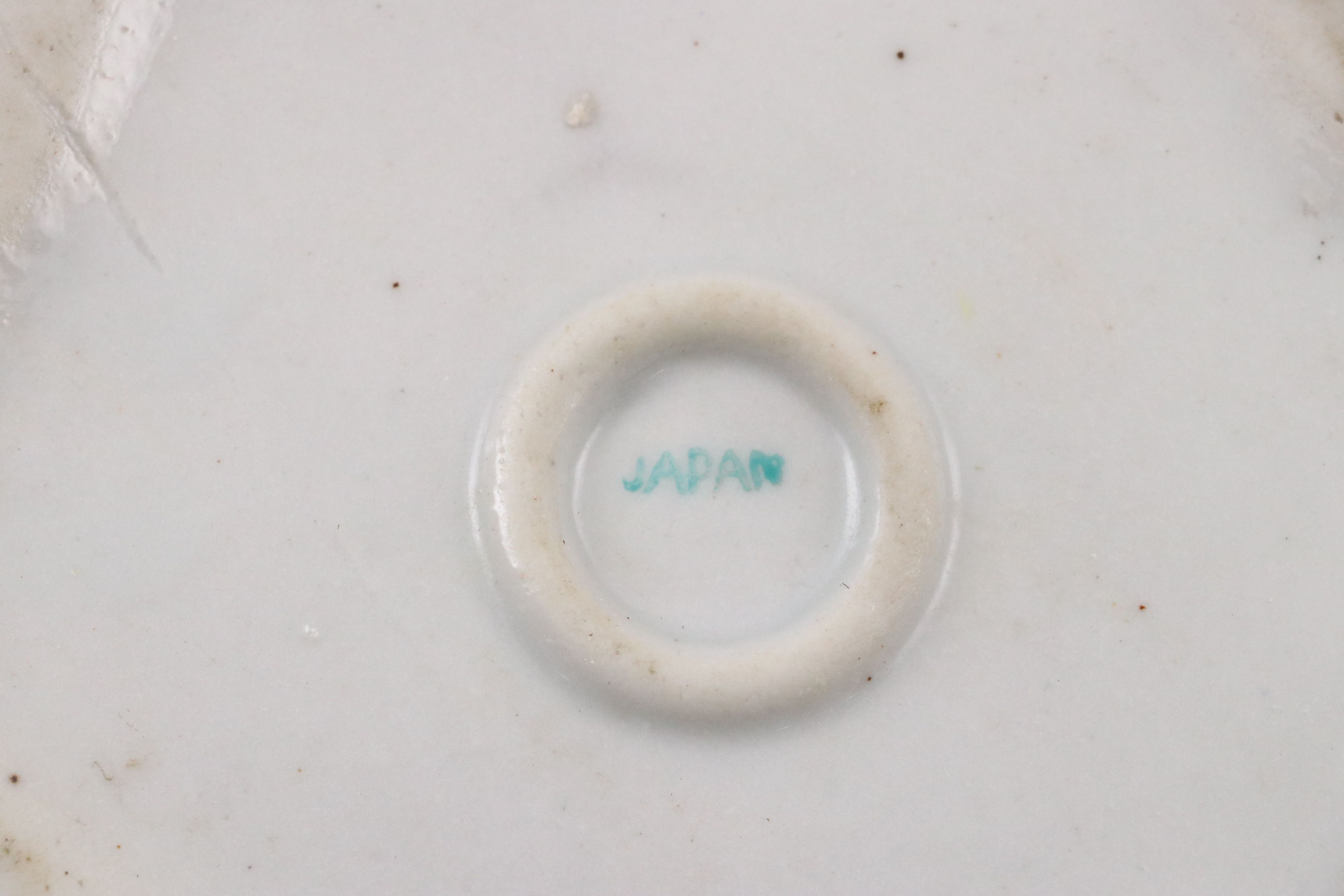 Japanese Hand-Painted Purple and Pink Floral Porcelain Teapots