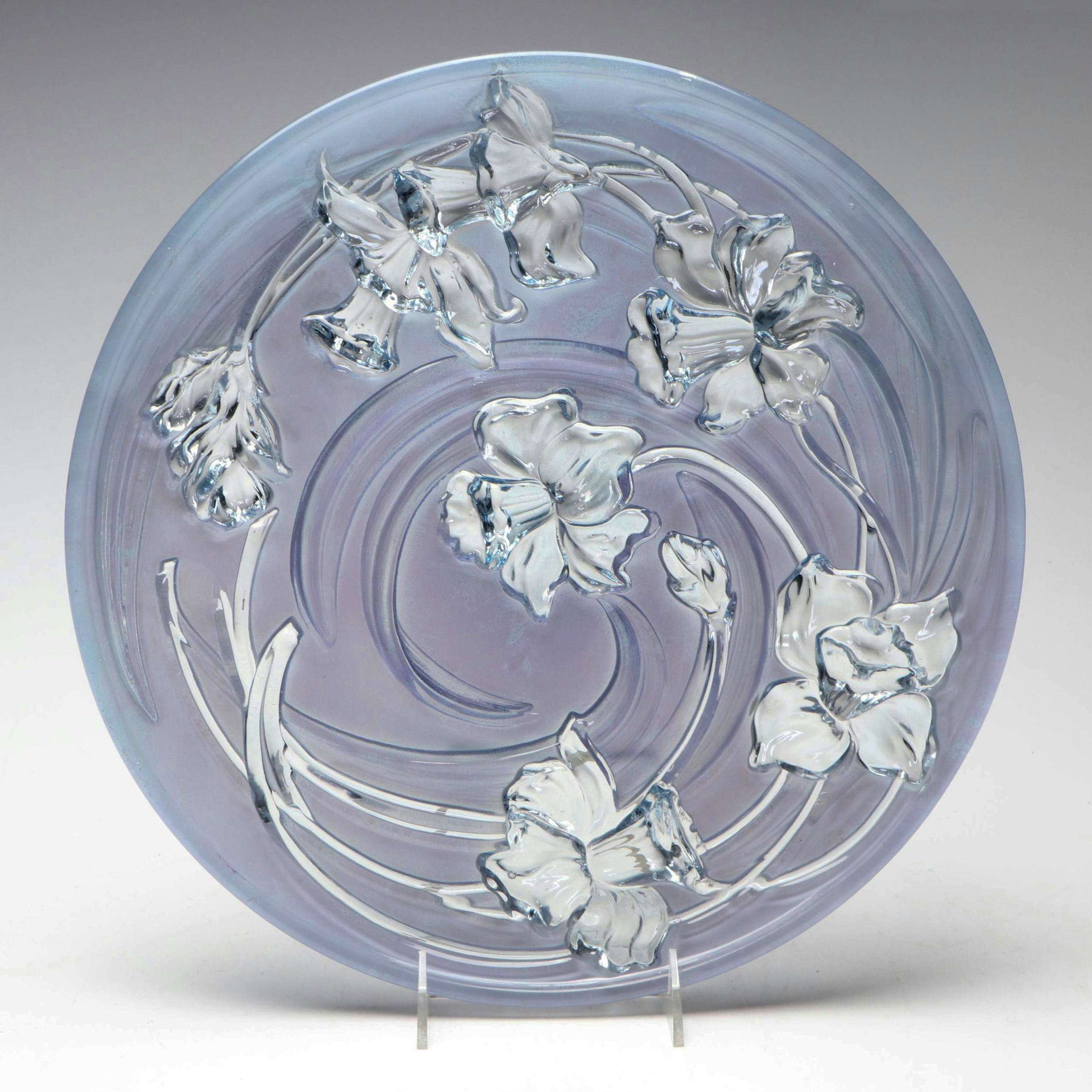 Consolidated Lamp & Glass Co. "Jonquil" Glass Platter, Early 20th Century