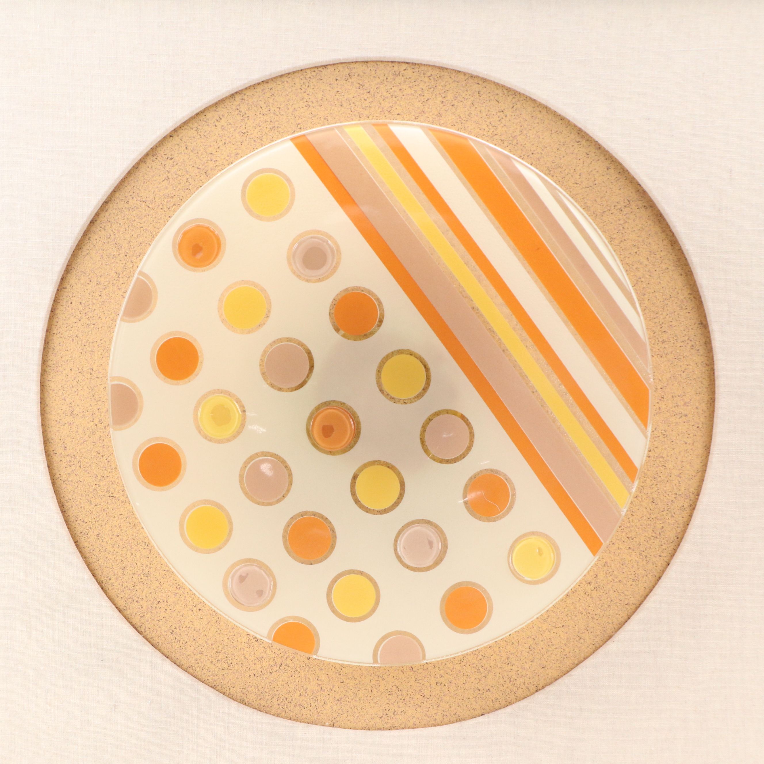 Textured Glass Bowl Cork Wall Panel