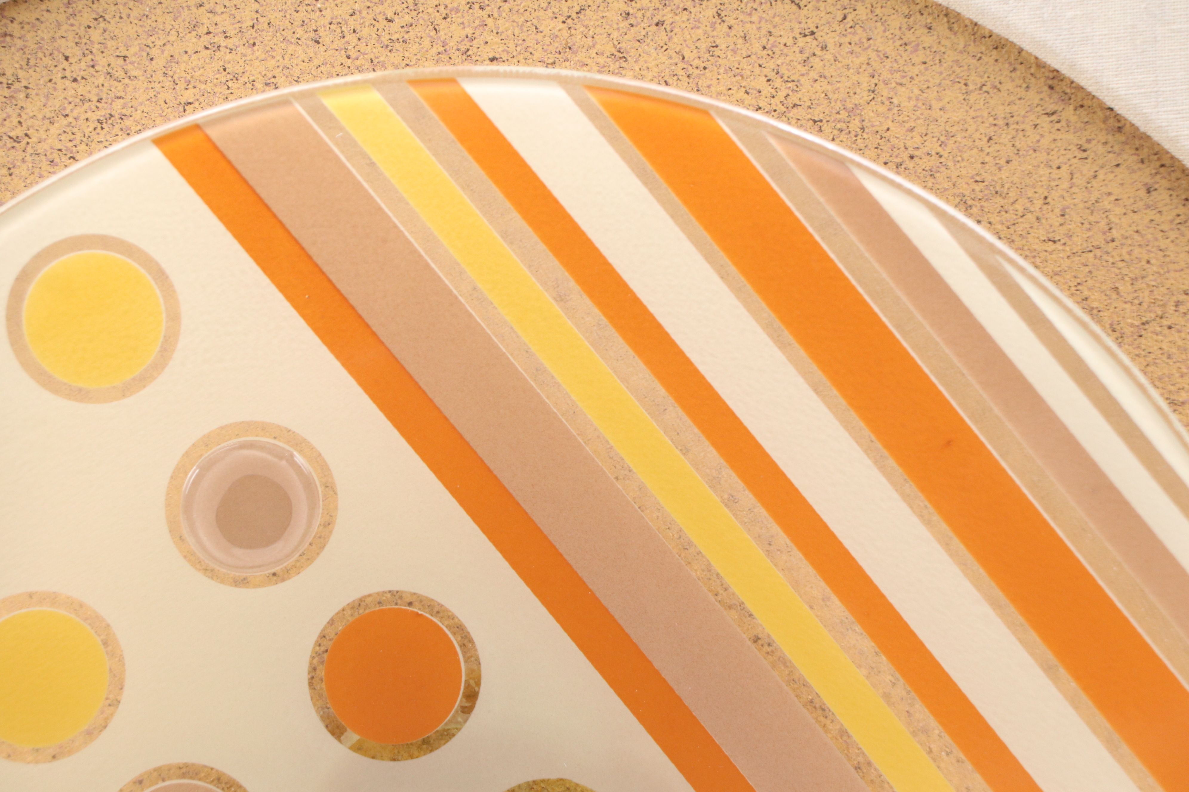 Textured Glass Bowl Cork Wall Panel