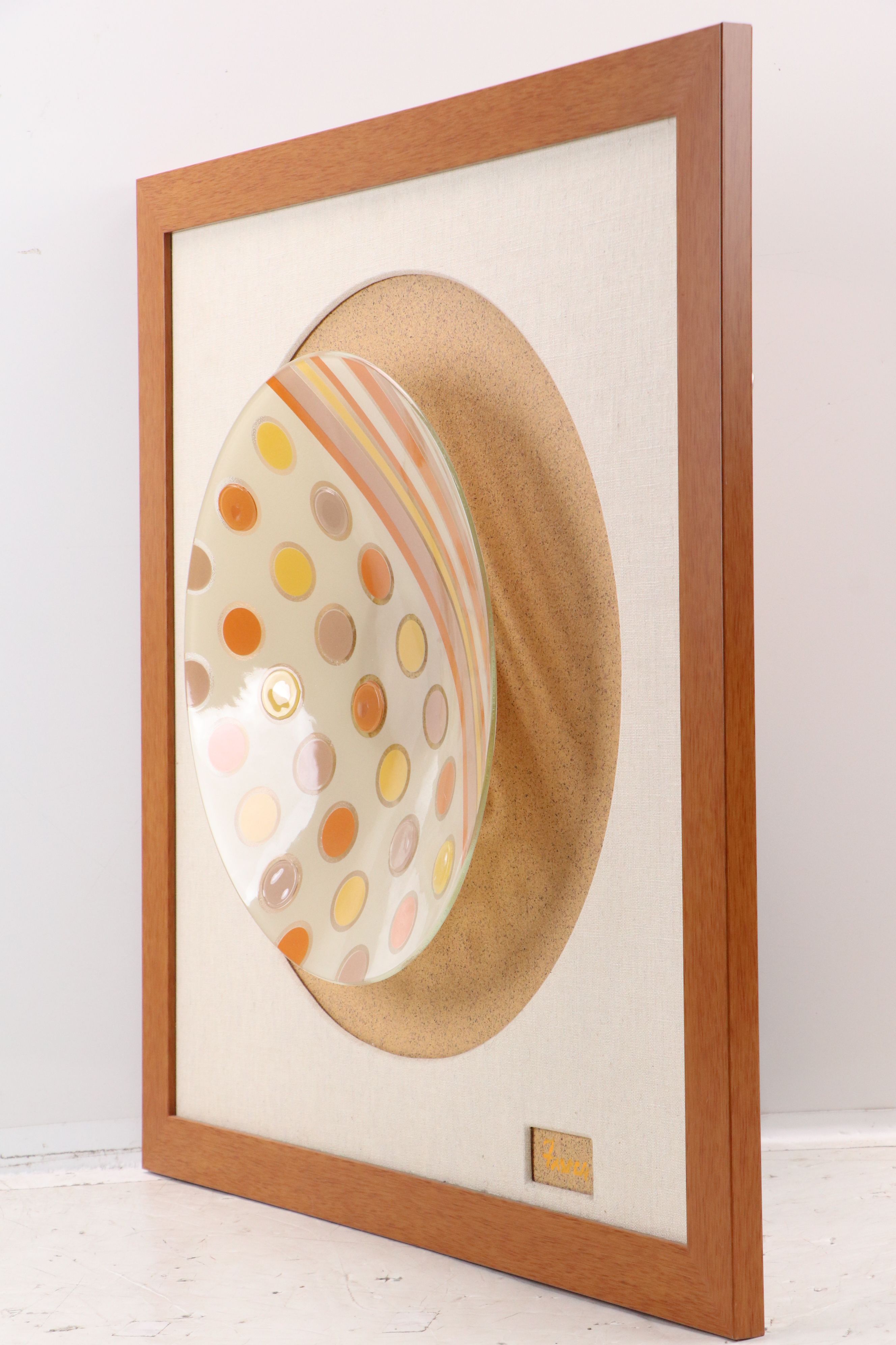 Textured Glass Bowl Cork Wall Panel