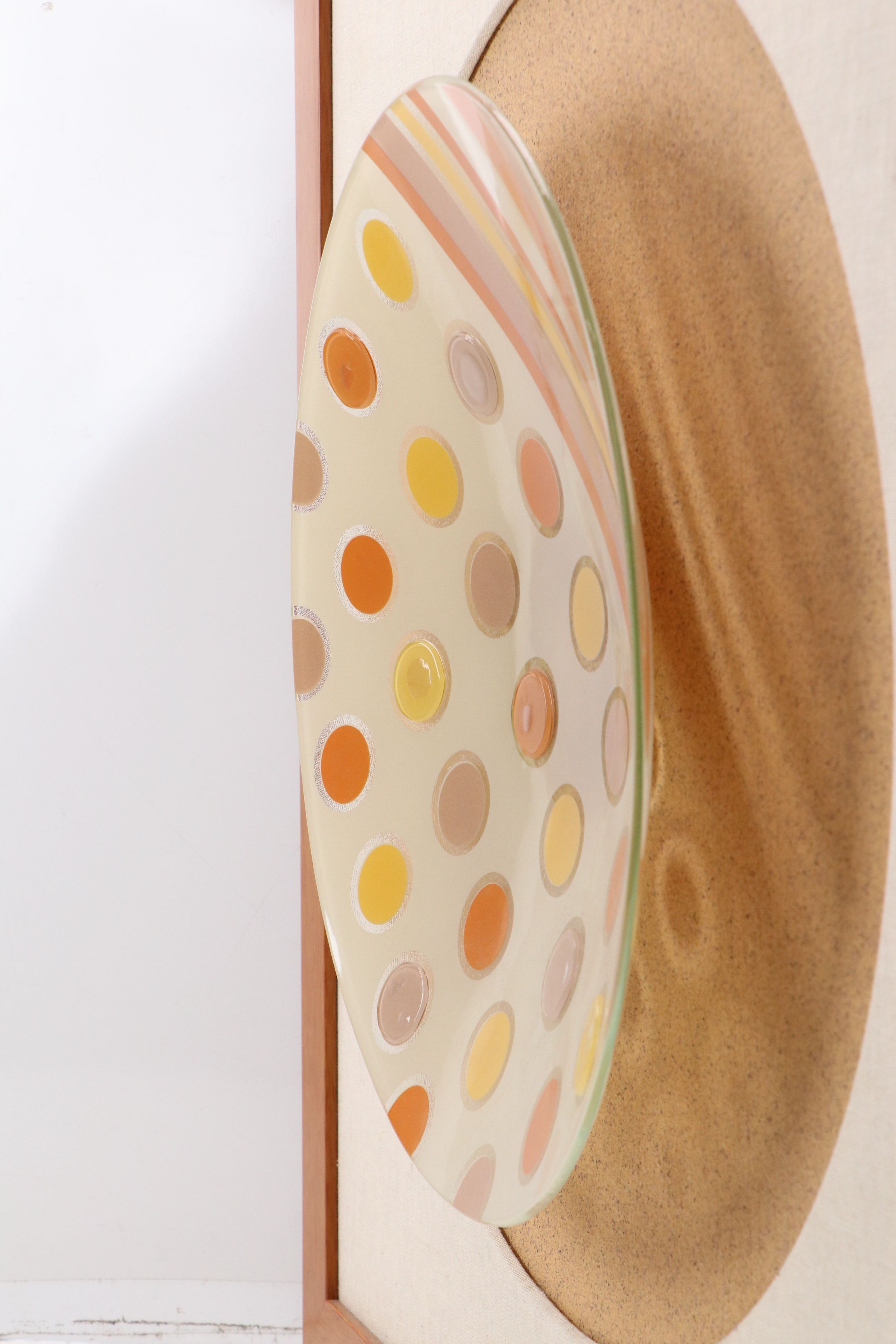 Textured Glass Bowl Cork Wall Panel