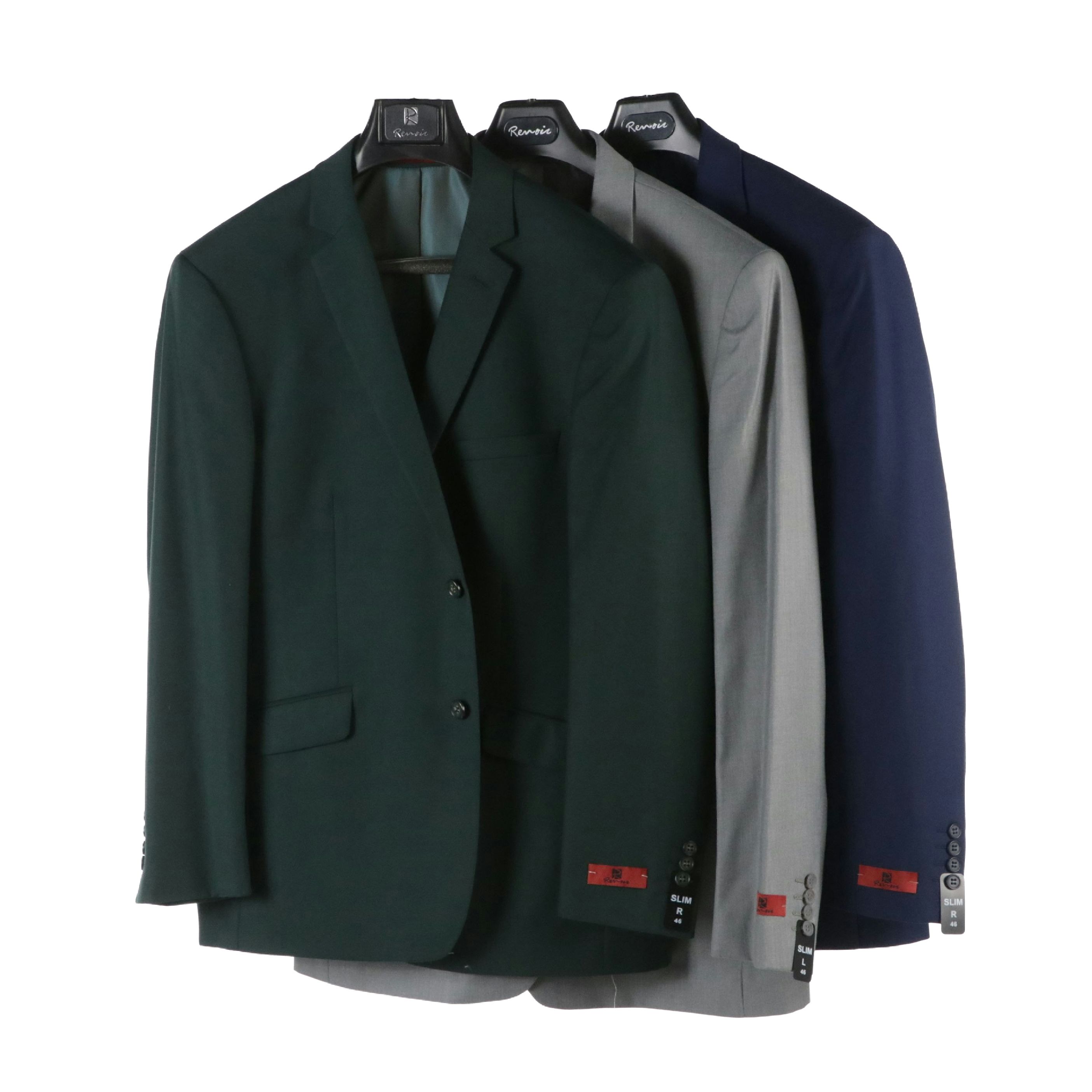 Men's Renoir Polyester Blend Slim Fit Blazers, With Tags