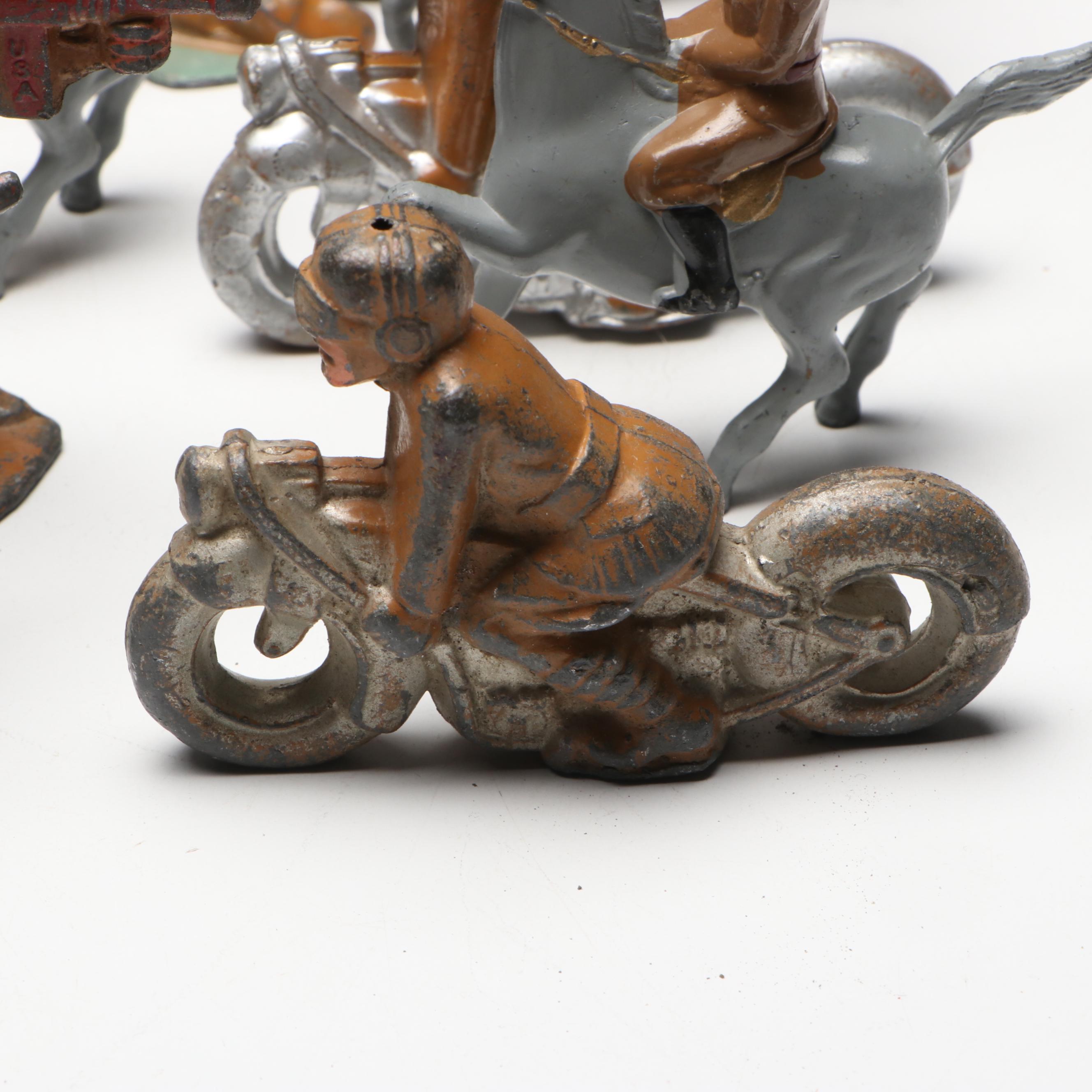 Barclay and Other Cast Metal Soldier Toys with Artillery, 20th Century