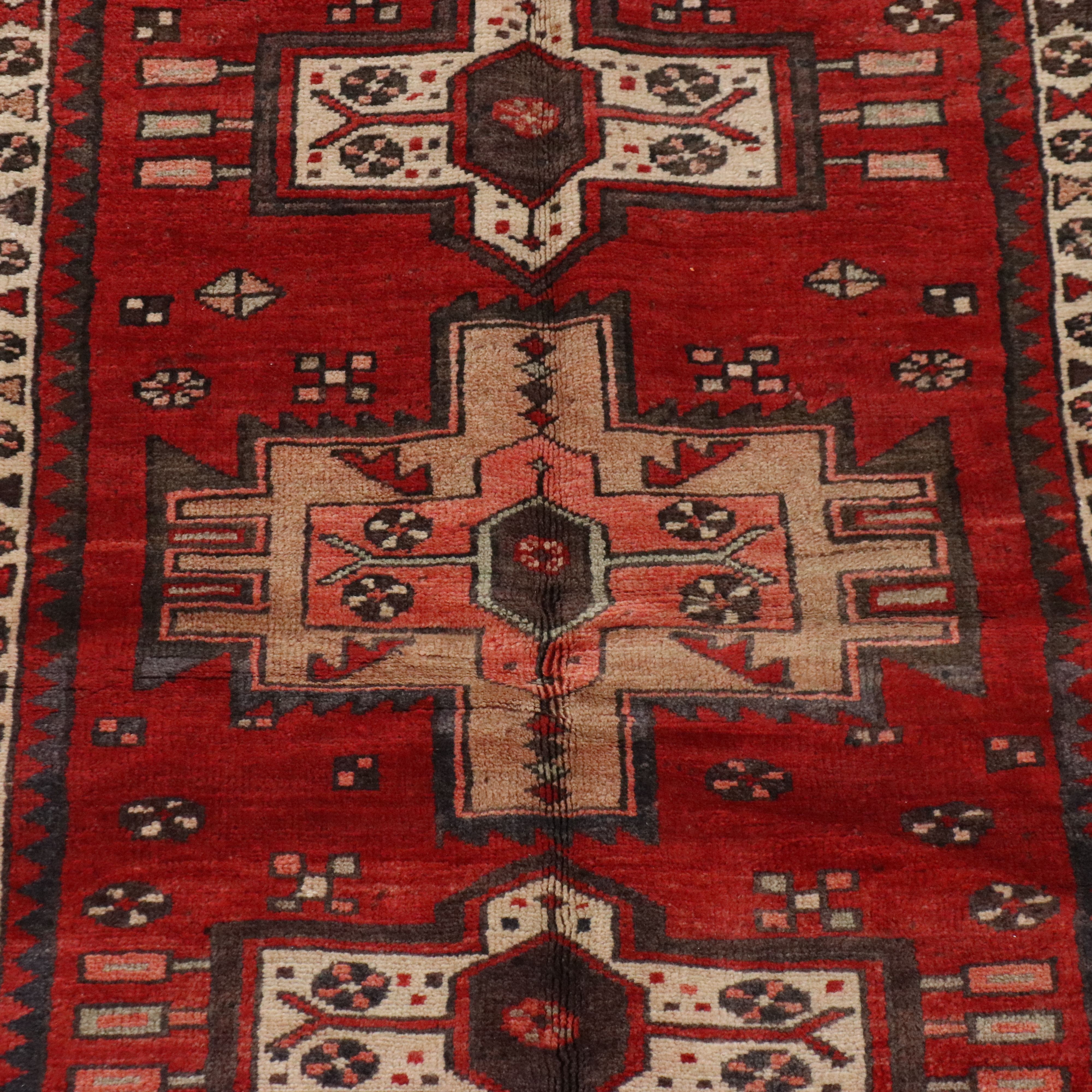 3'4 x 9'5 Hand-Knotted Persian Karaja Long Rug