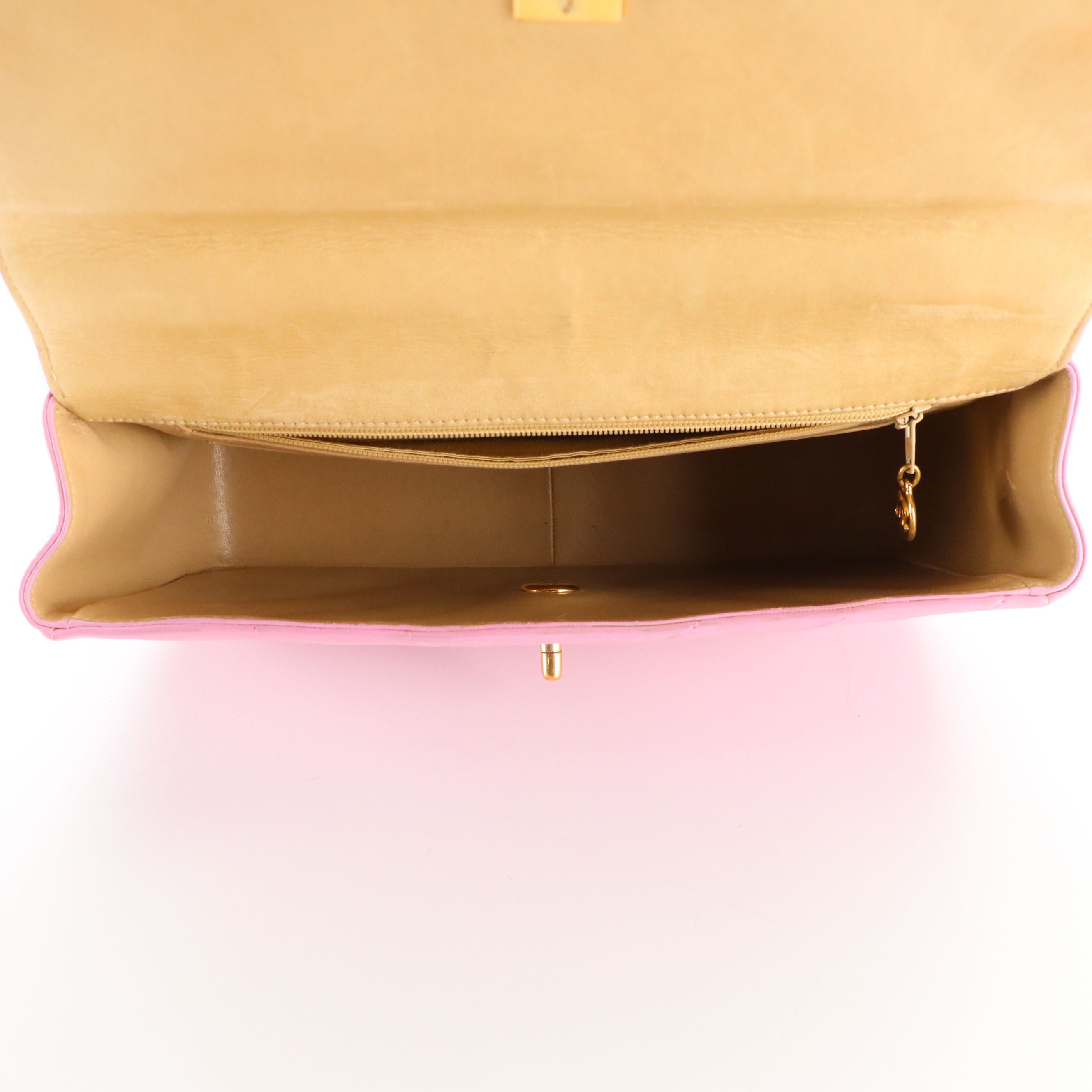 Chanel Coco Handle Bag in Bubblegum Pink Chevron Quilted Leather