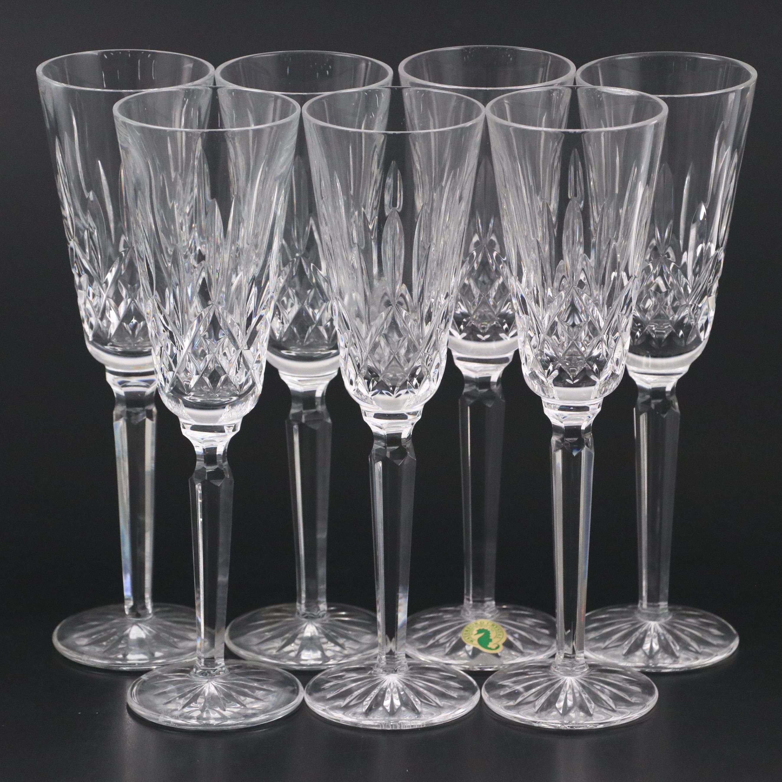Waterford "Lismore" Crystal Champagne Flutes