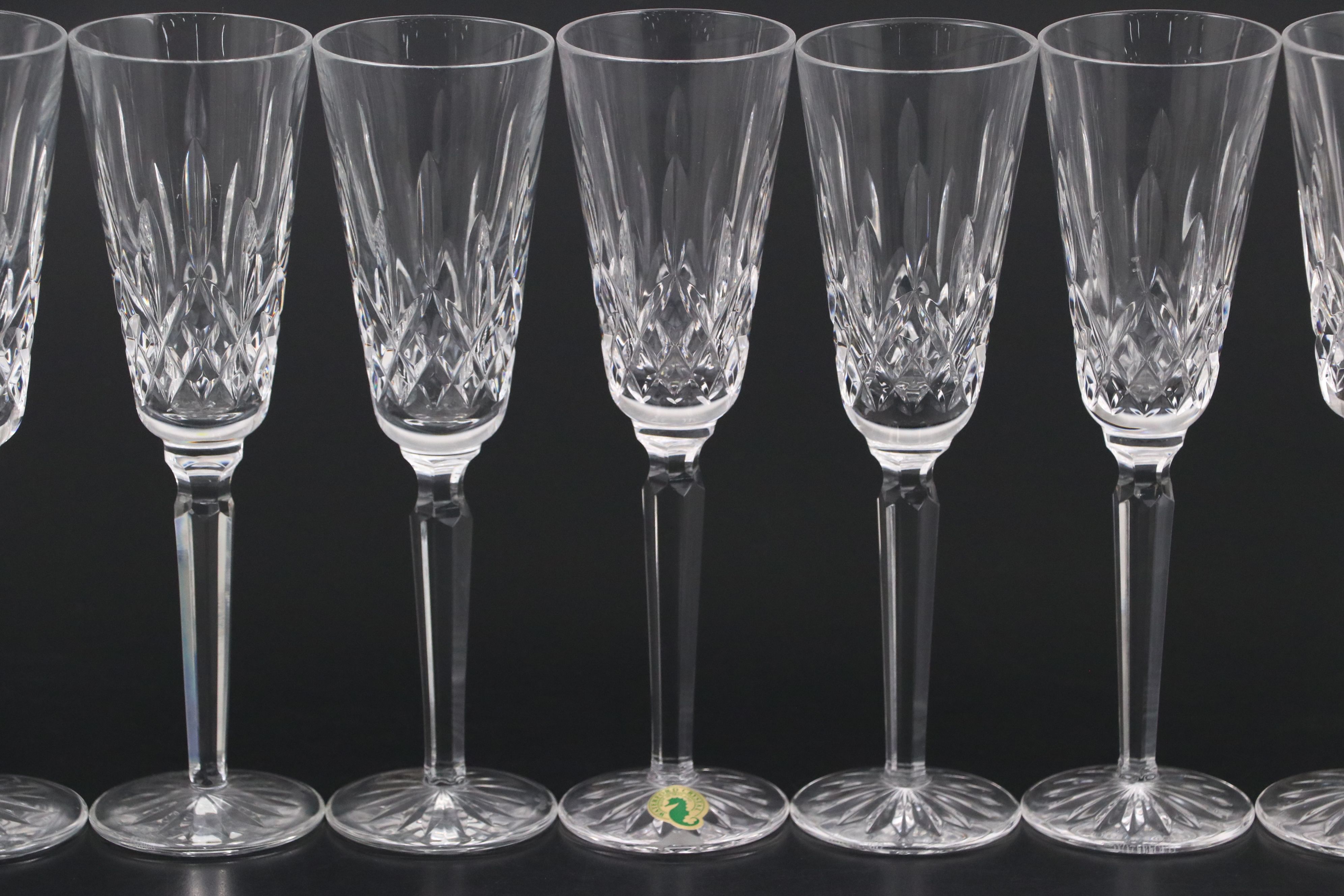 Waterford "Lismore" Crystal Champagne Flutes