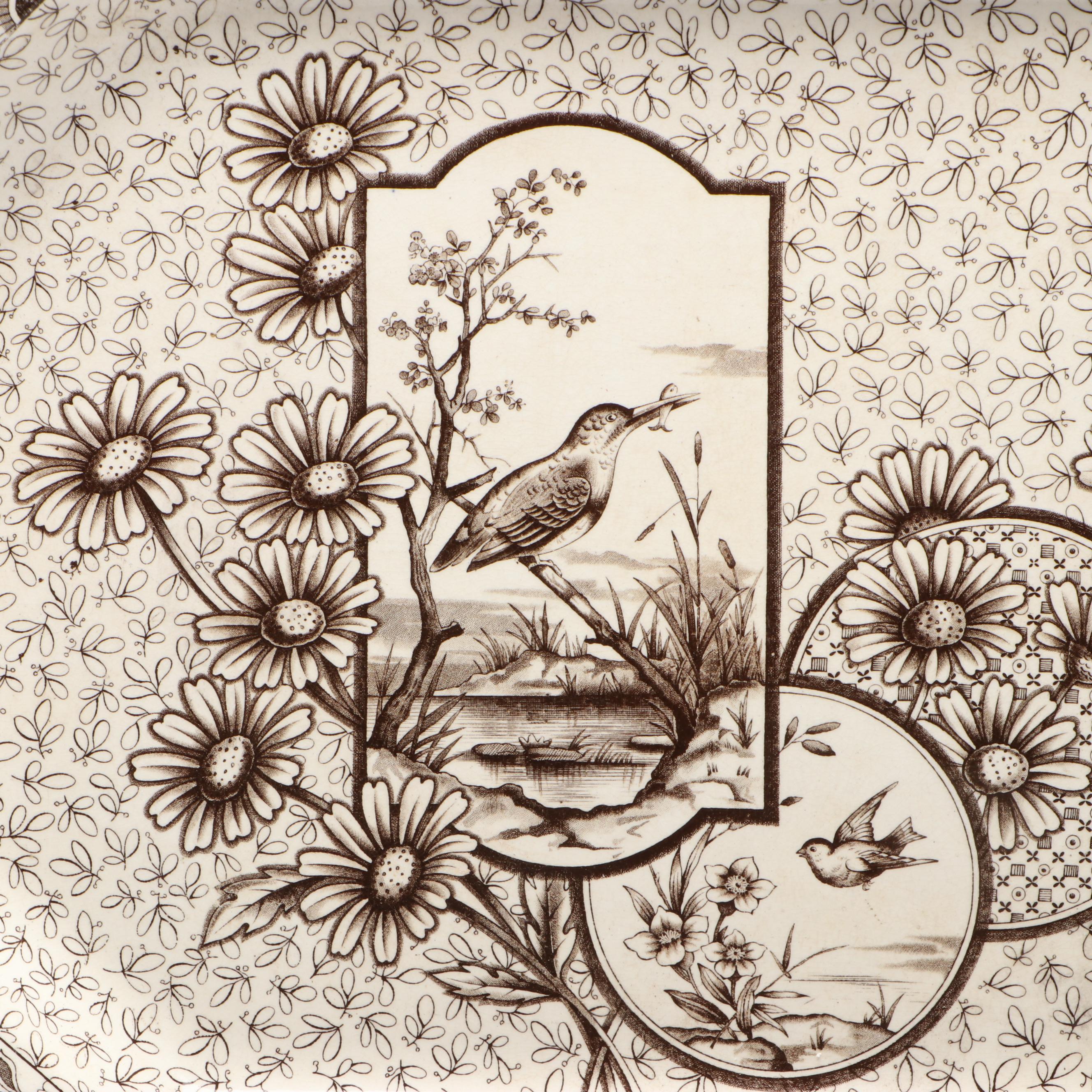 Ridgway "Devonshire" Brown Transferware Platter