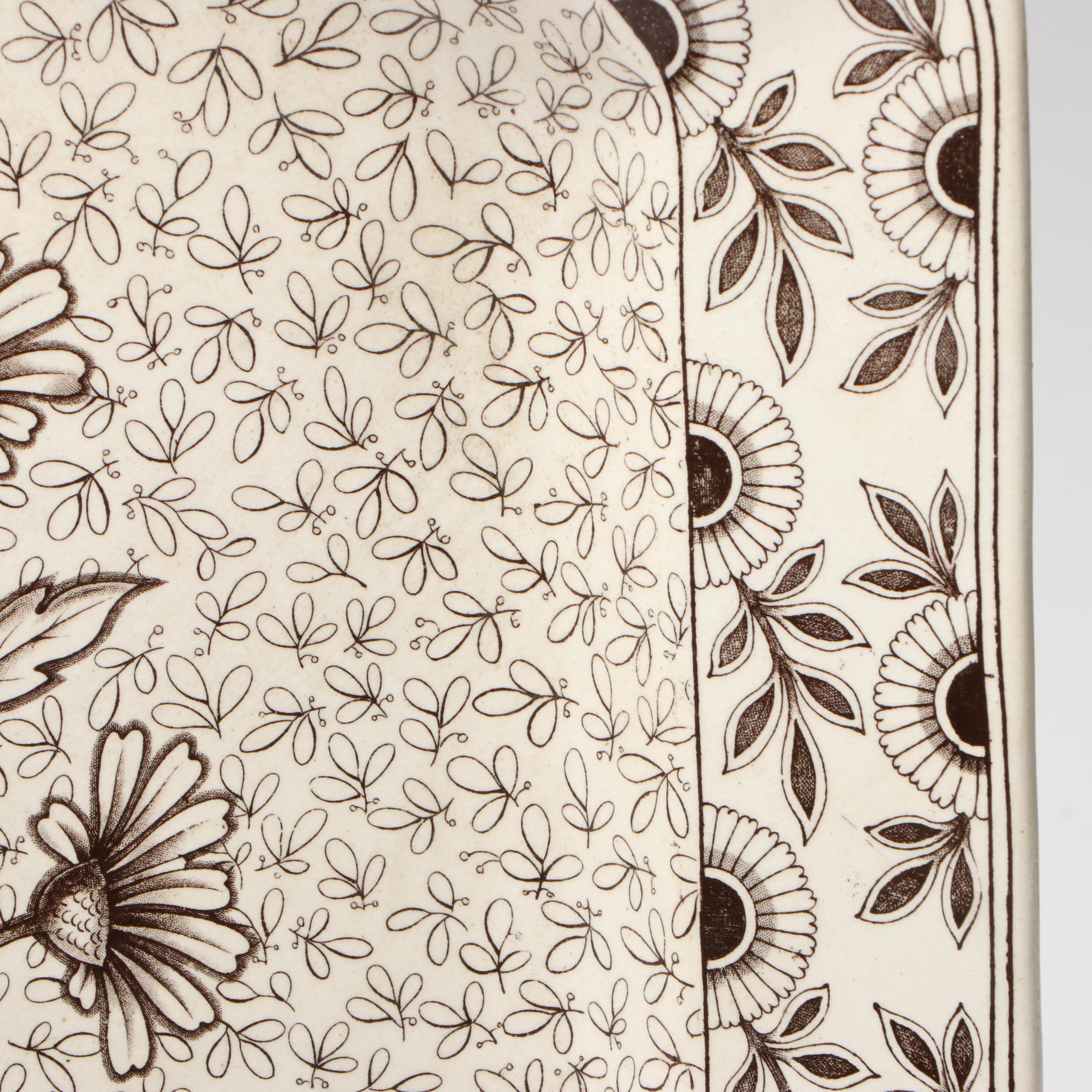 Ridgway "Devonshire" Brown Transferware Platter