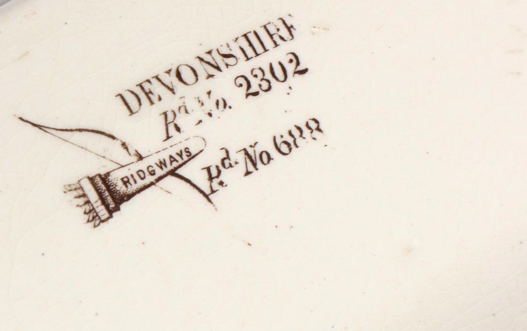 Ridgway "Devonshire" Brown Transferware Platter