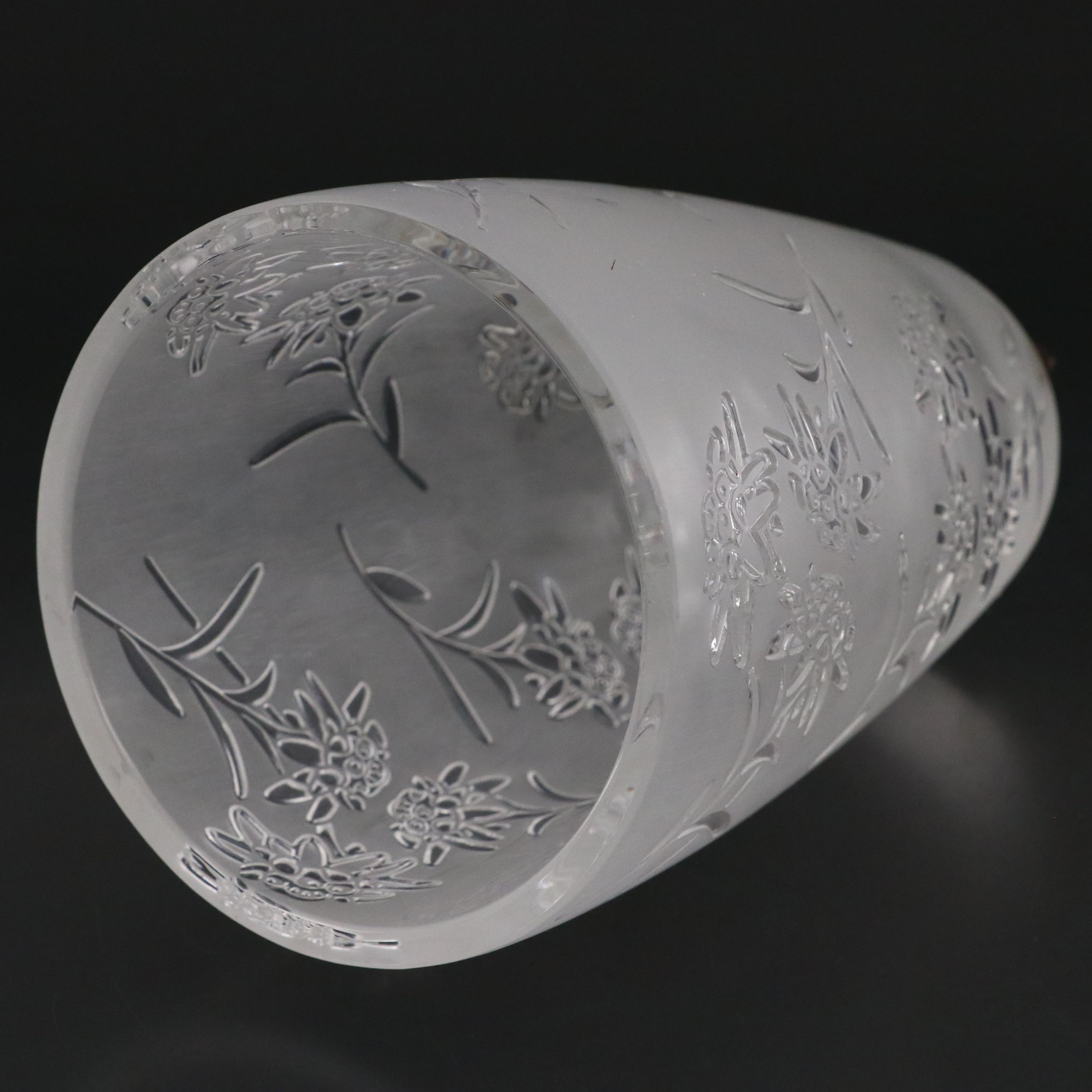 Lalique "Edelweiss" Frosted Crystal Vase