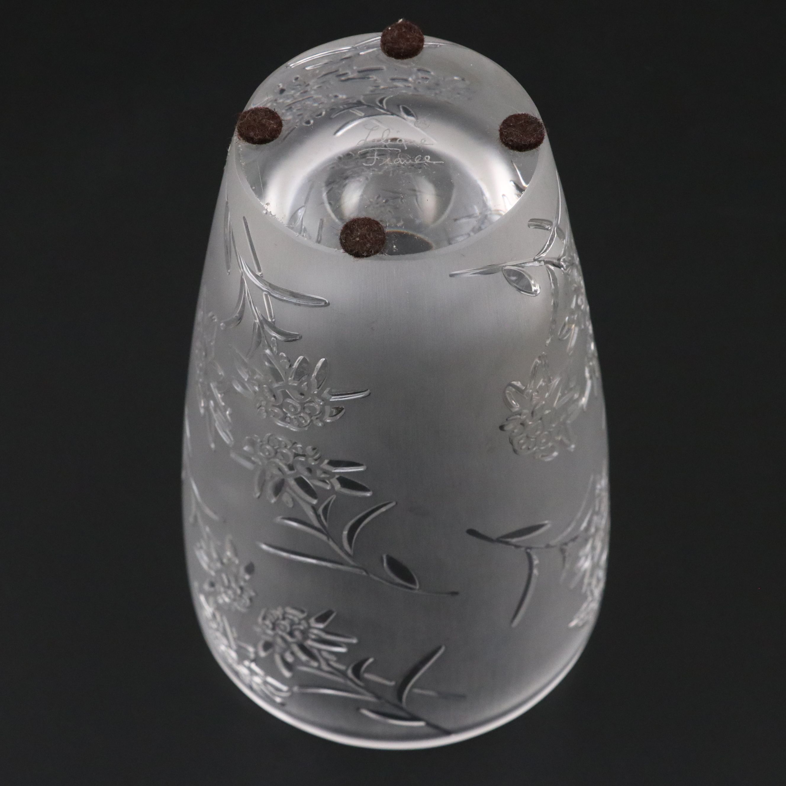 Lalique "Edelweiss" Frosted Crystal Vase
