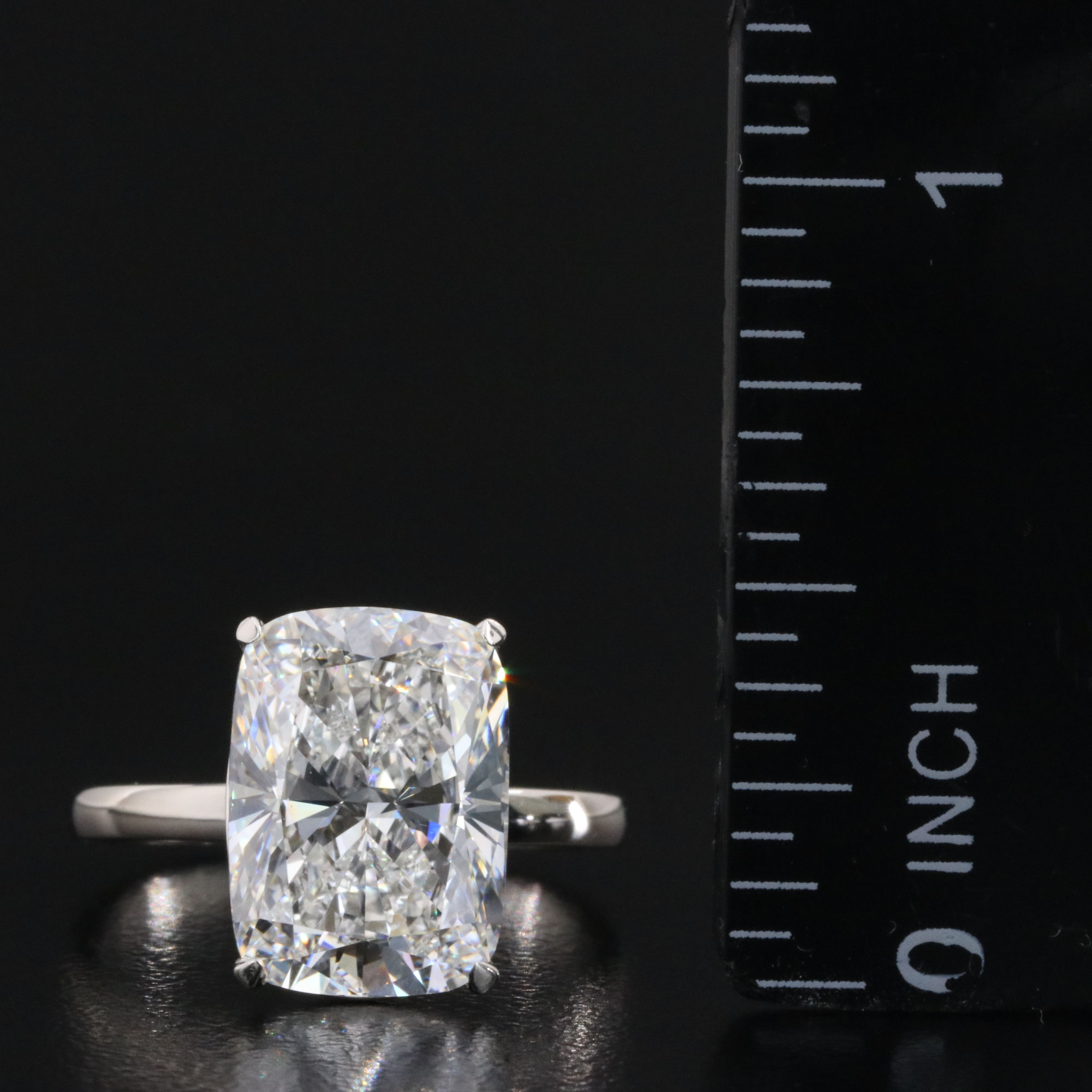 Platinum 5.04 CT Lab Grown Diamond Solitaire Ring with IGI Report
