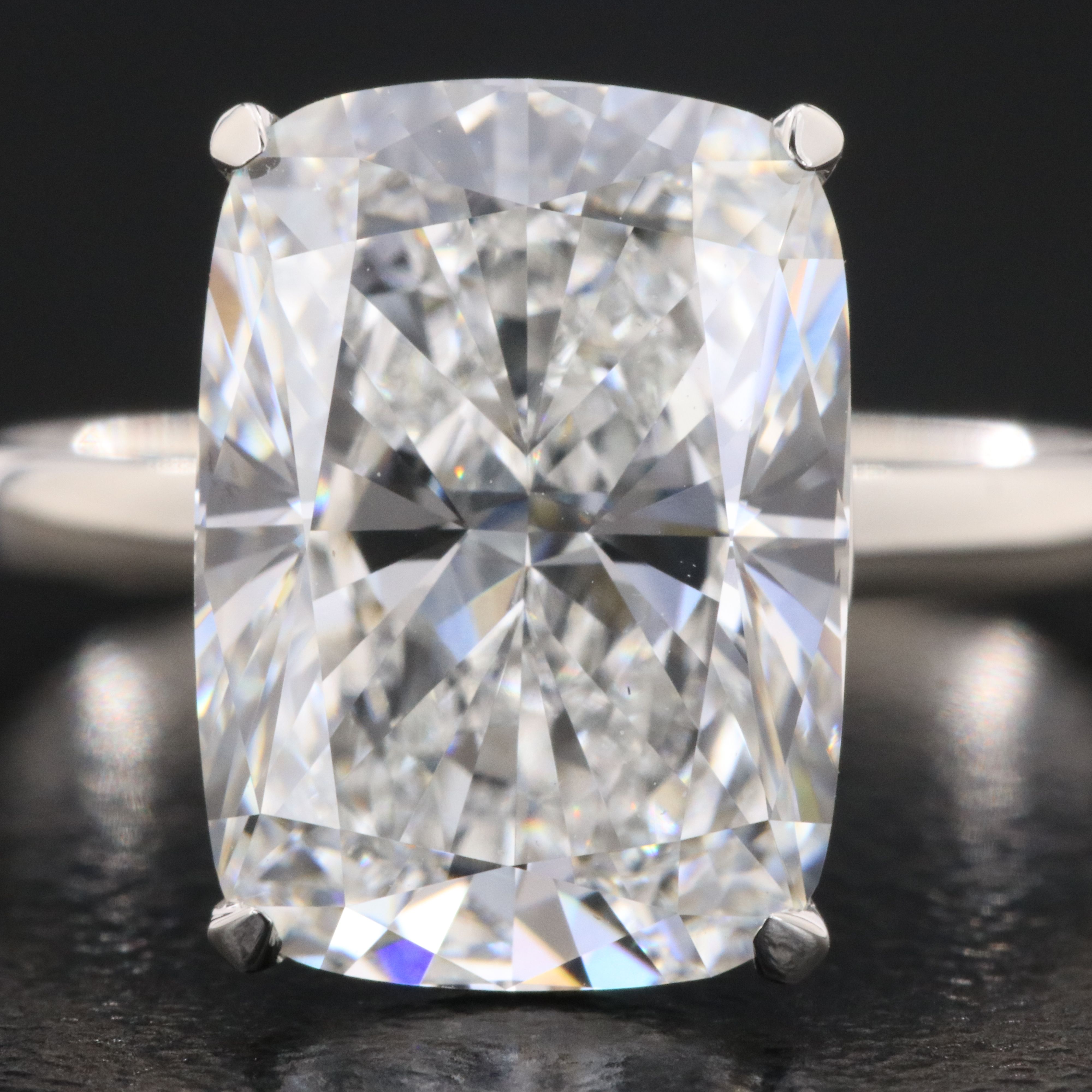 Platinum 5.04 CT Lab Grown Diamond Solitaire Ring with IGI Report