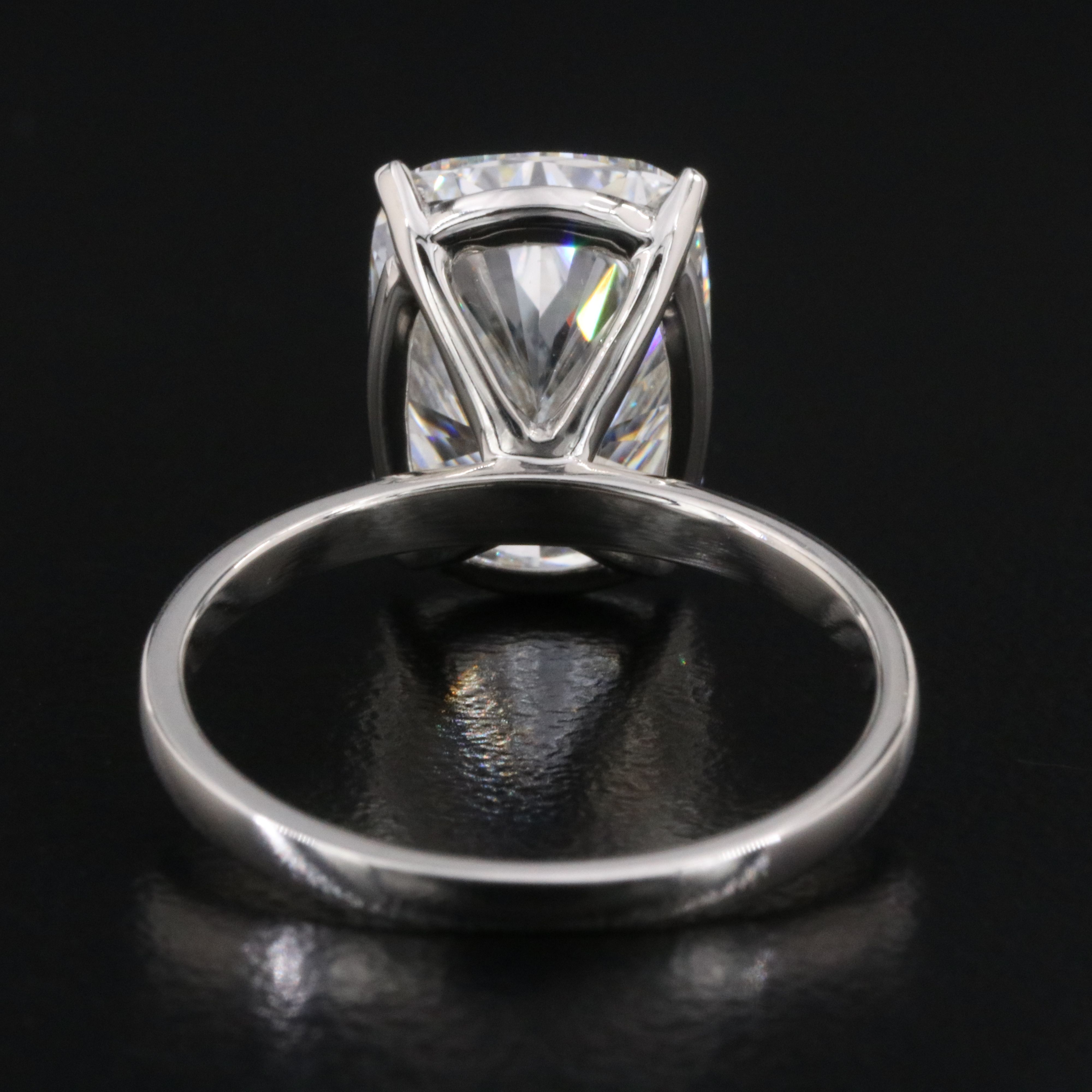 Platinum 5.04 CT Lab Grown Diamond Solitaire Ring with IGI Report