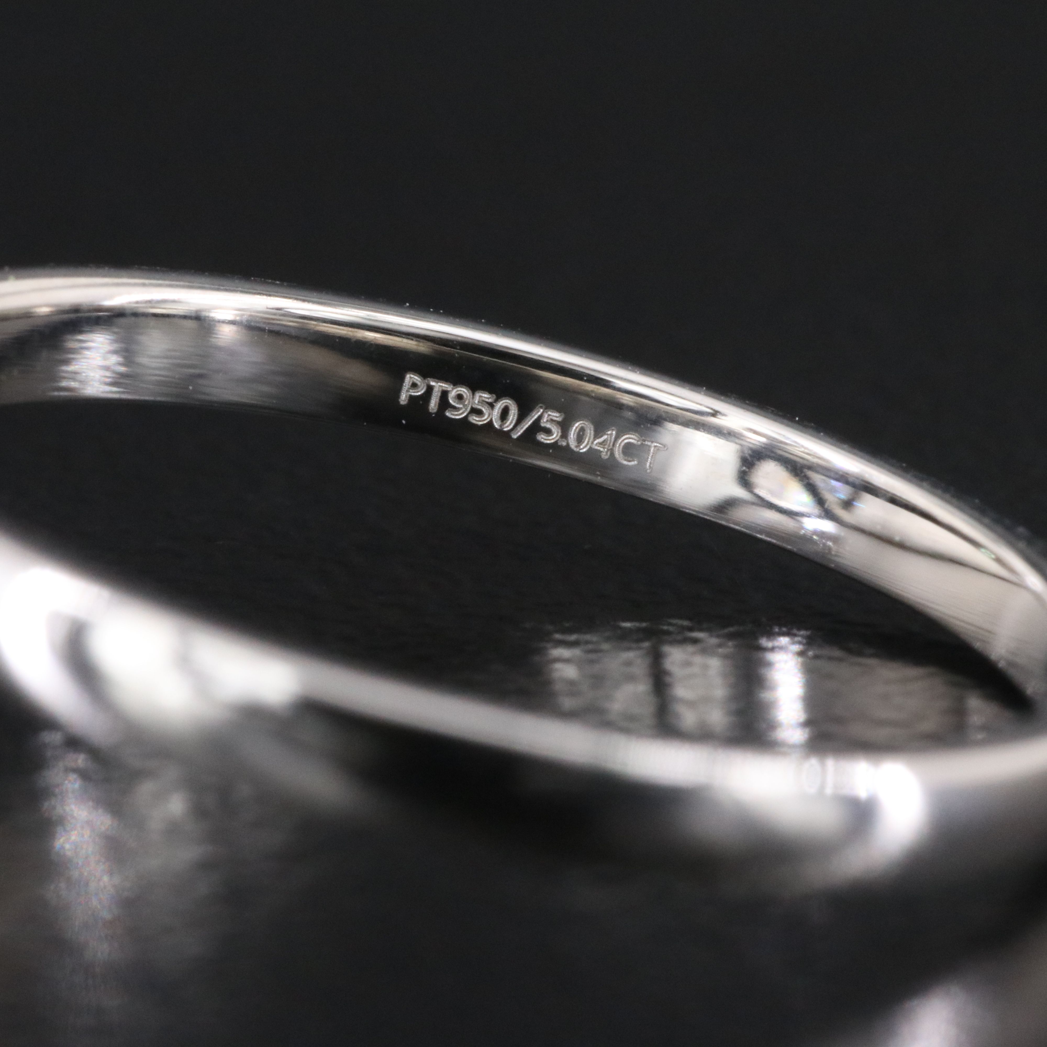 Platinum 5.04 CT Lab Grown Diamond Solitaire Ring with IGI Report