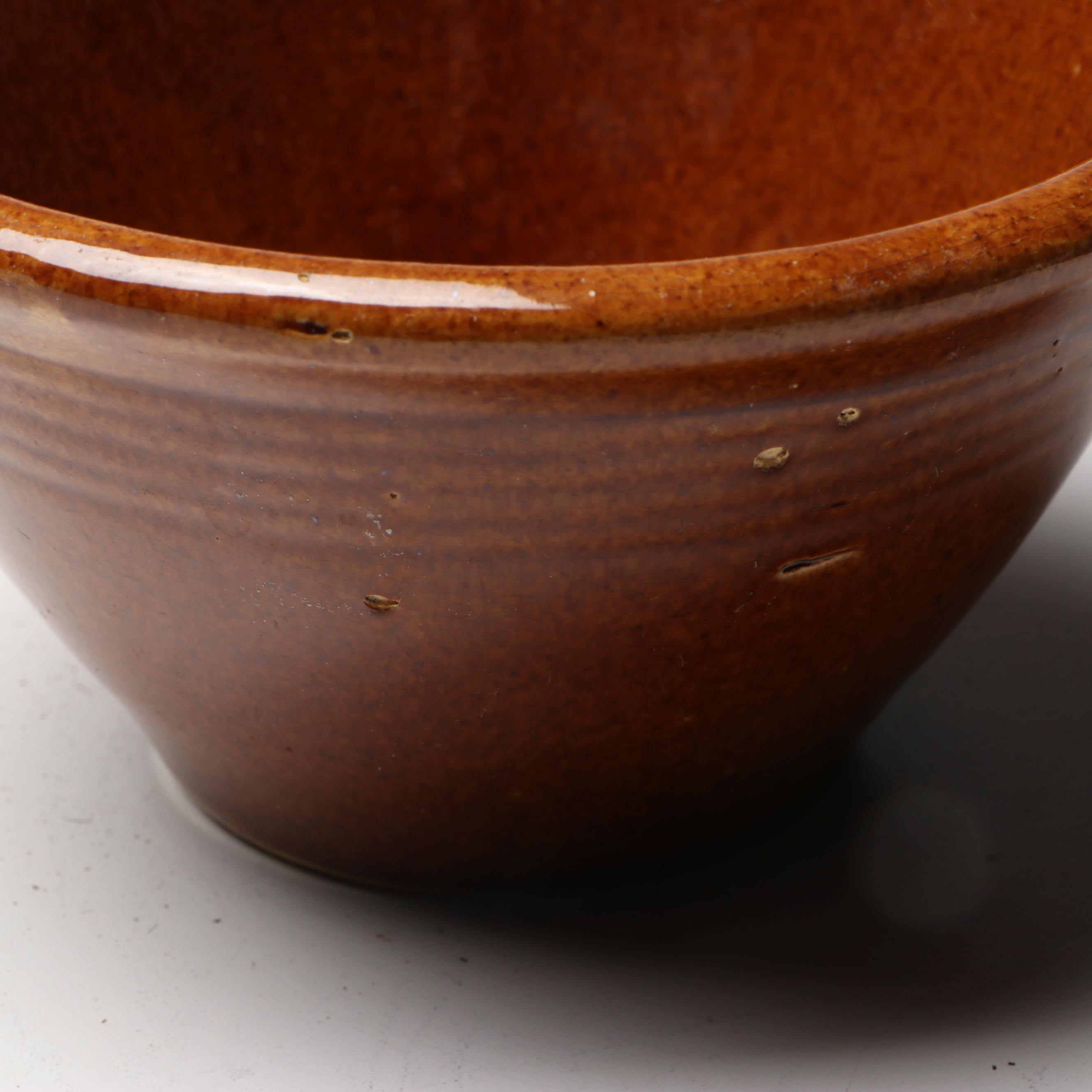 Rustic American Studio Pottery Stoneware Bowls with Pitcher Vase and Mug