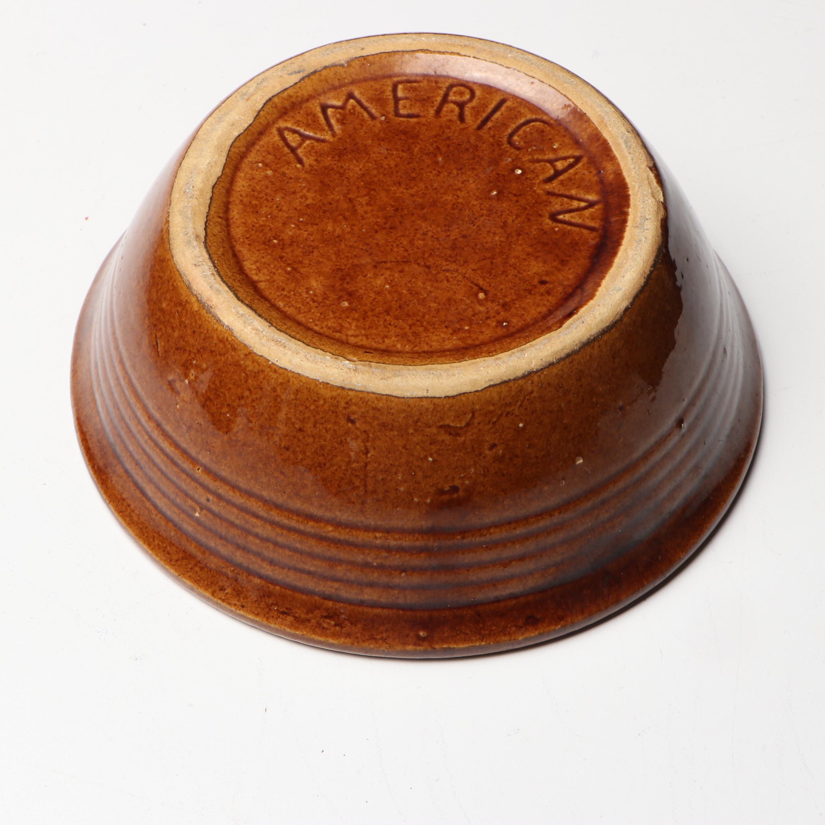 Rustic American Studio Pottery Stoneware Bowls with Pitcher Vase and Mug