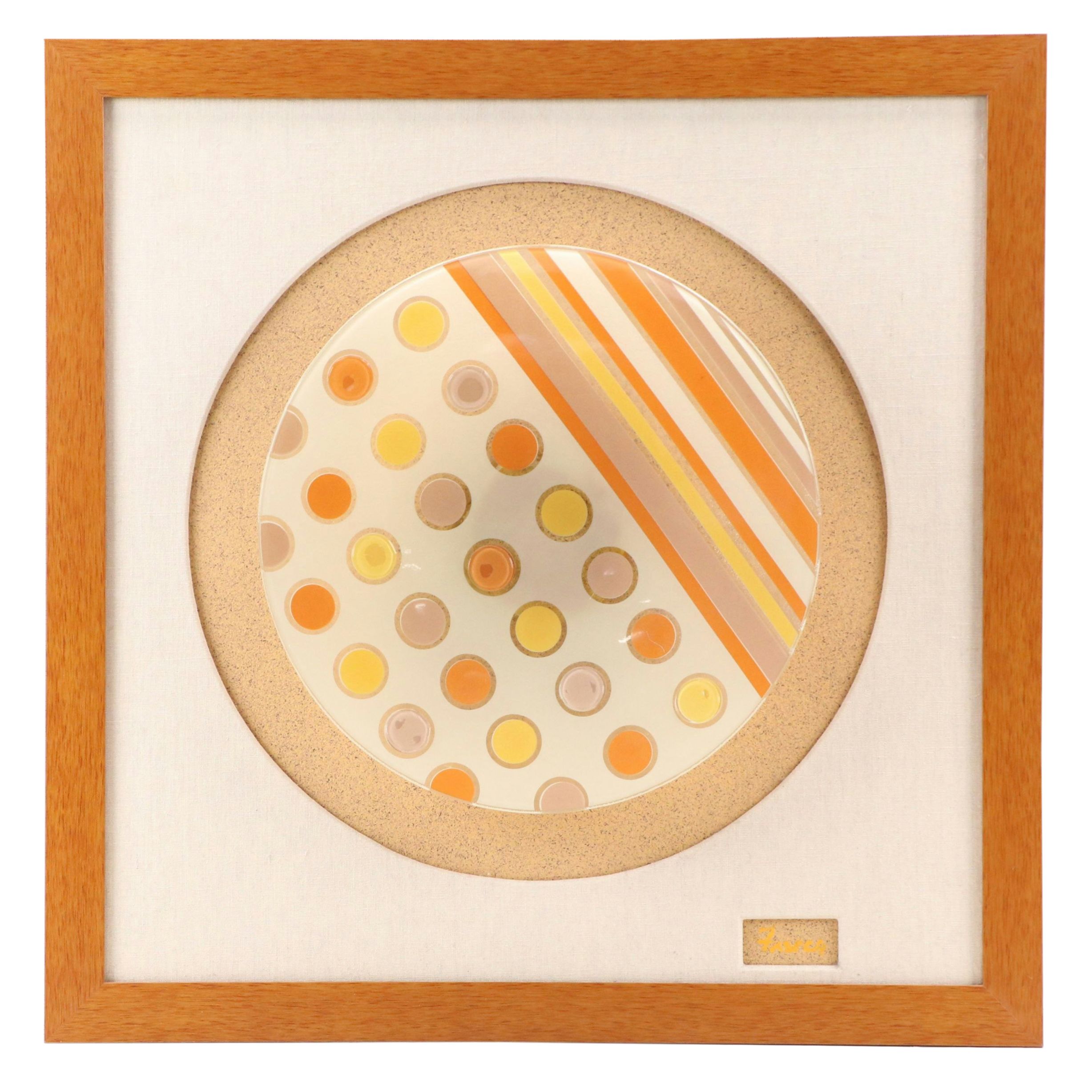 Textured Glass Bowl Cork Wall Panel