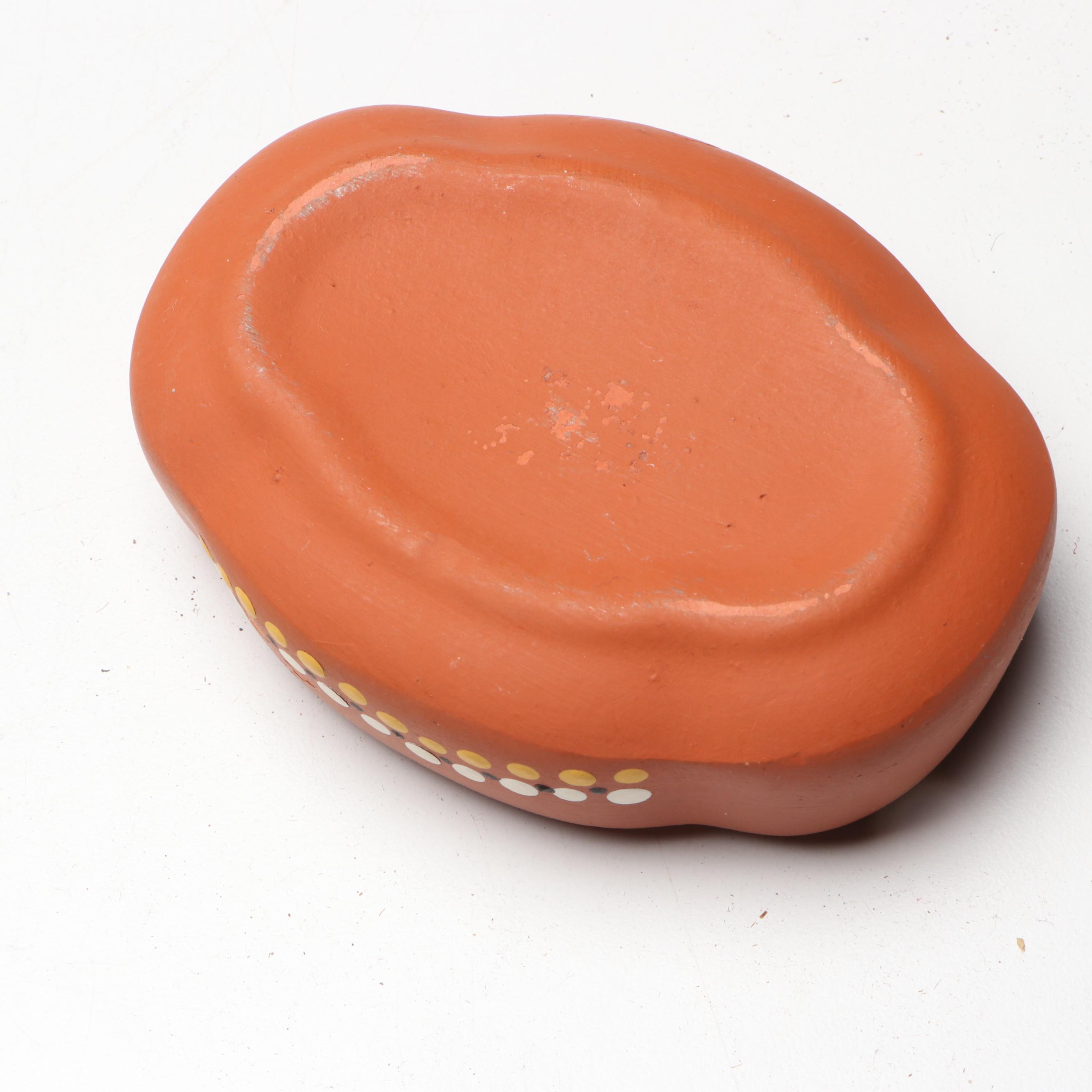 Acacia Creations Carved Wood Elephant Bowl with Hand-Painted Terracotta Box