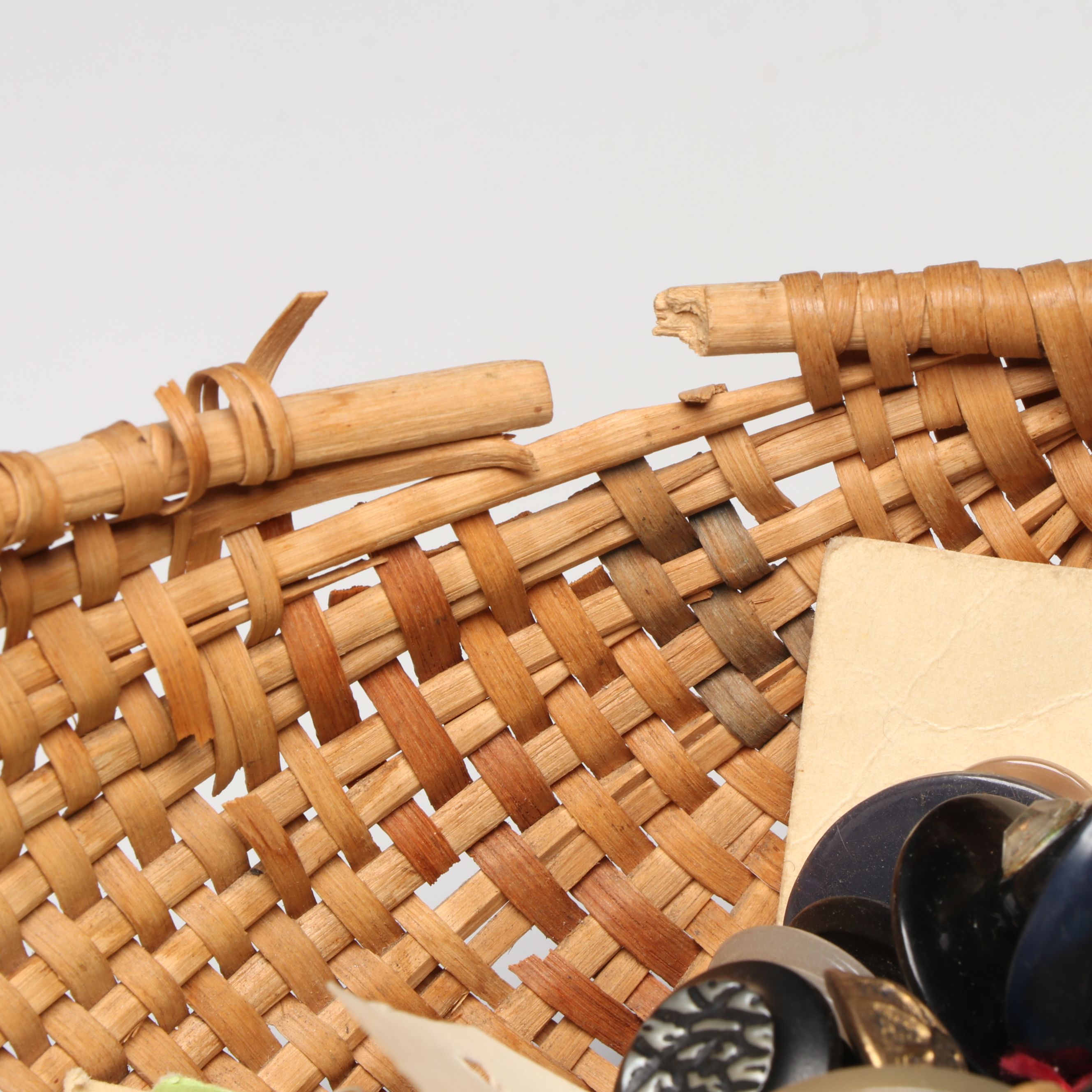 Mother-of-Pearl, Celluloid and Other Vintage Buttons with Notions