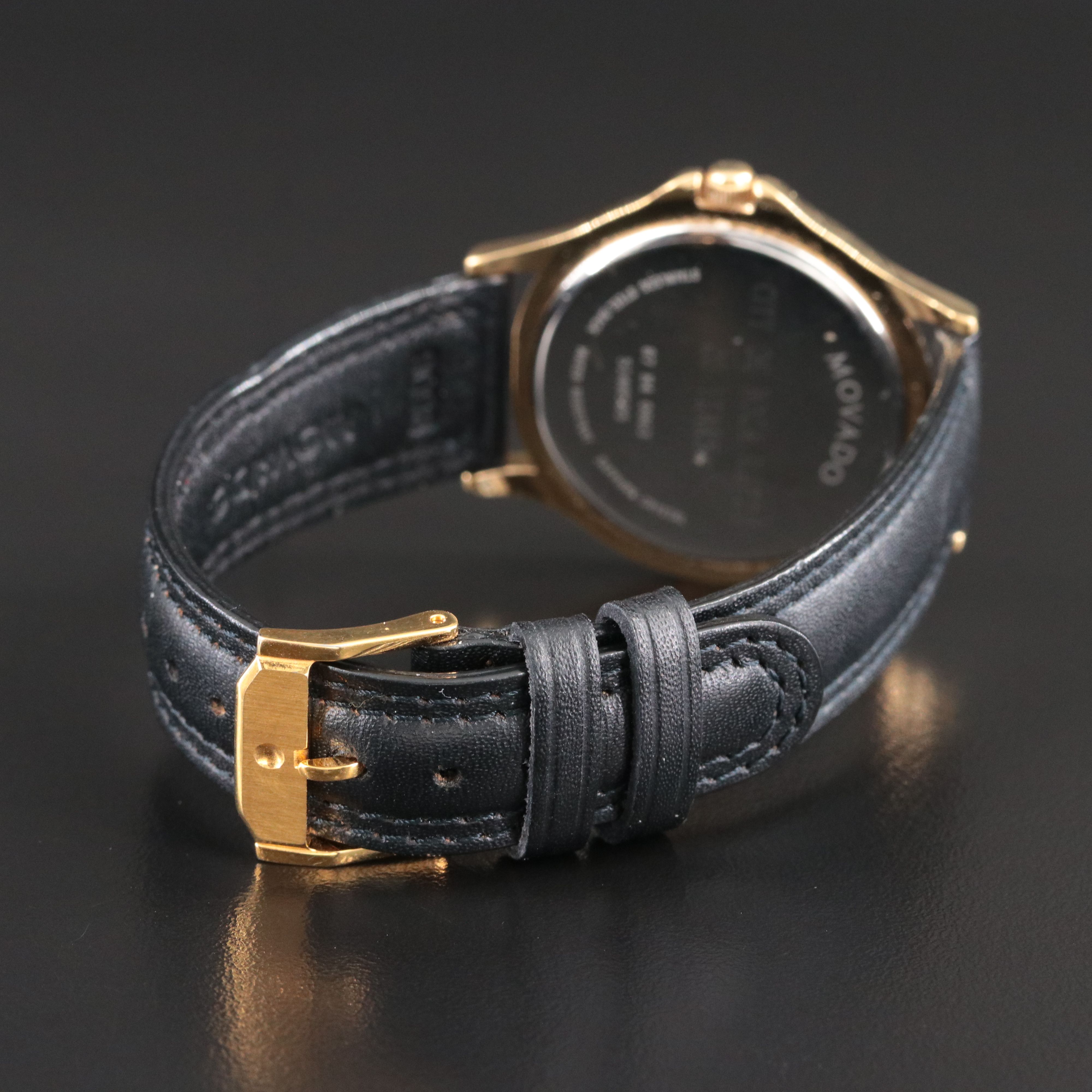 Movado Museum Black Dial Swiss Quartz Watch