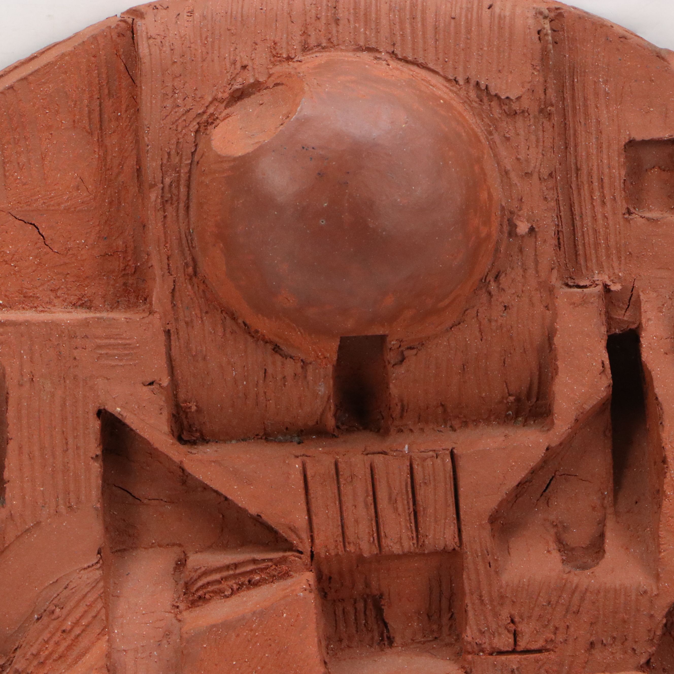 Kamal Givian Geometric Terracotta Sculpture